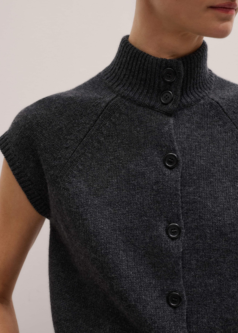 High Neck Relaxed Vest 3