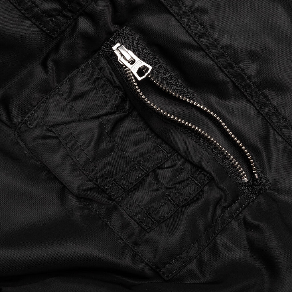 MASTERMIND WORLD X ALPHA INDUSTRIES PATCHWORK MA-1 BOMBER JACKET - BLACK - 7