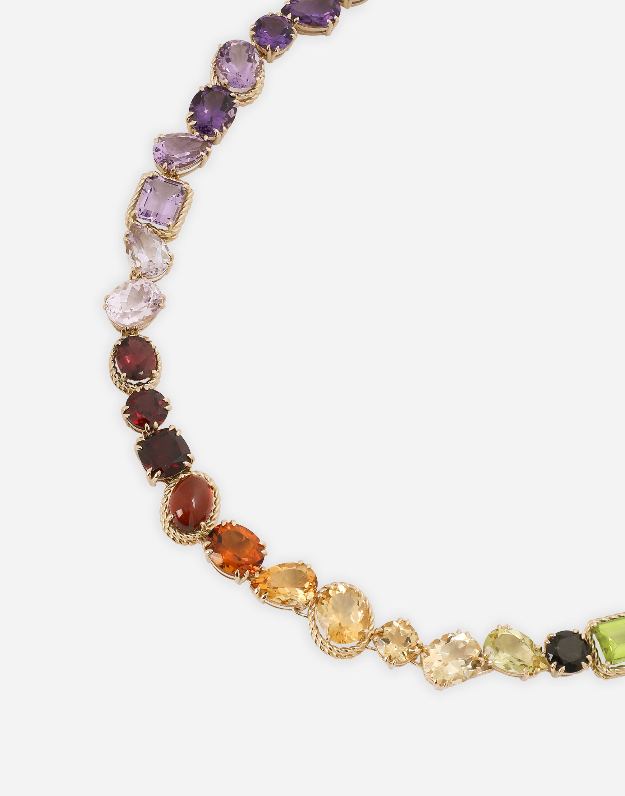 Necklace with multi-colored gems - 3