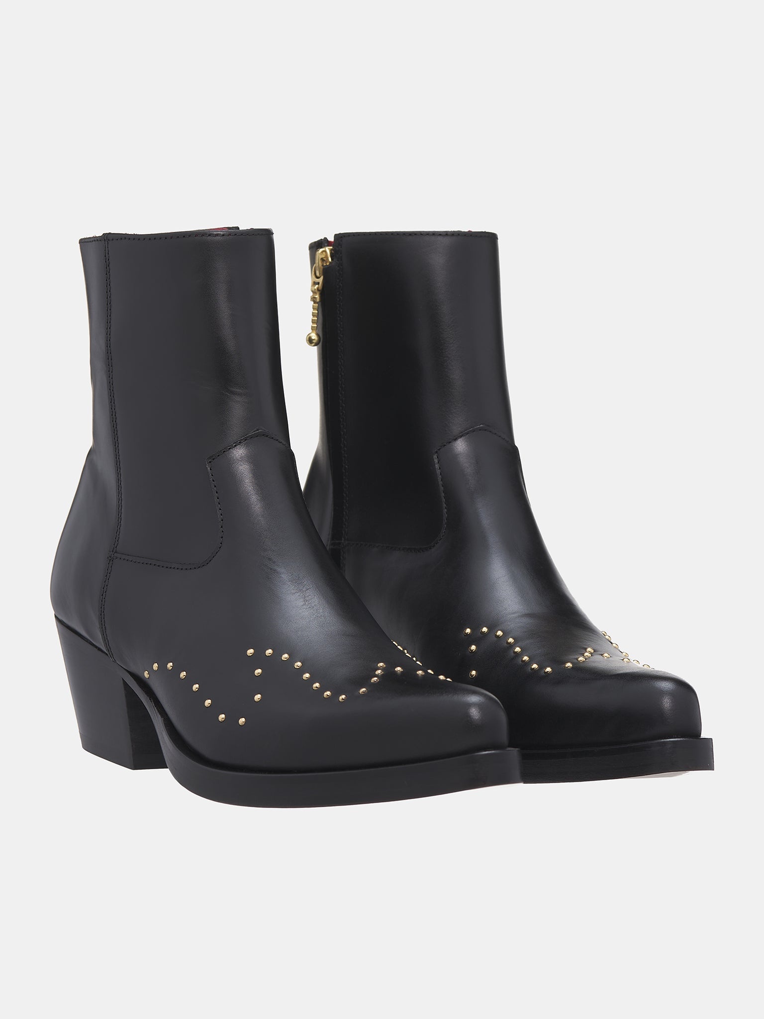 Gold Studded Western Boots - 3