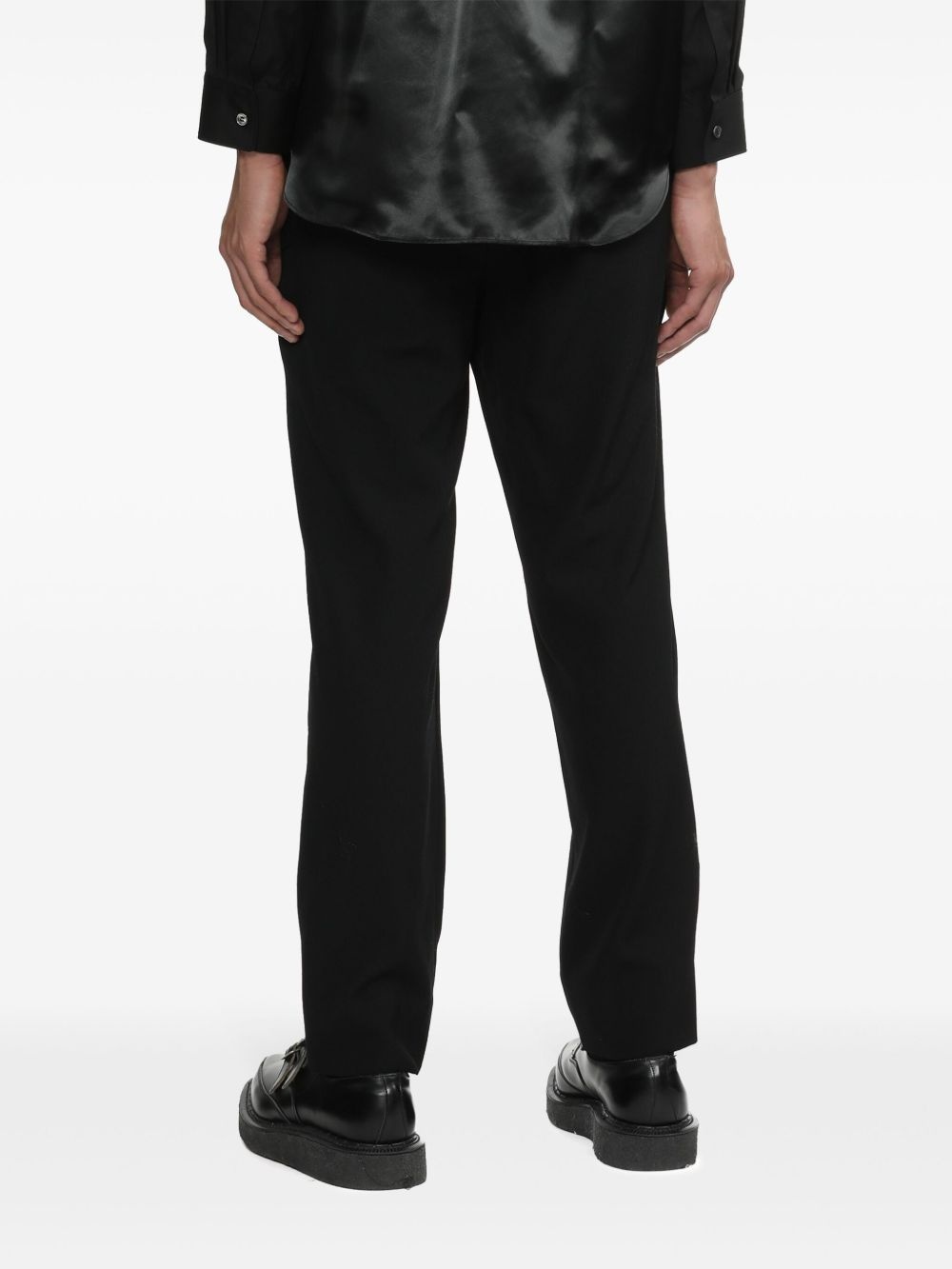 decorative-stitching straight-leg trousers - 4