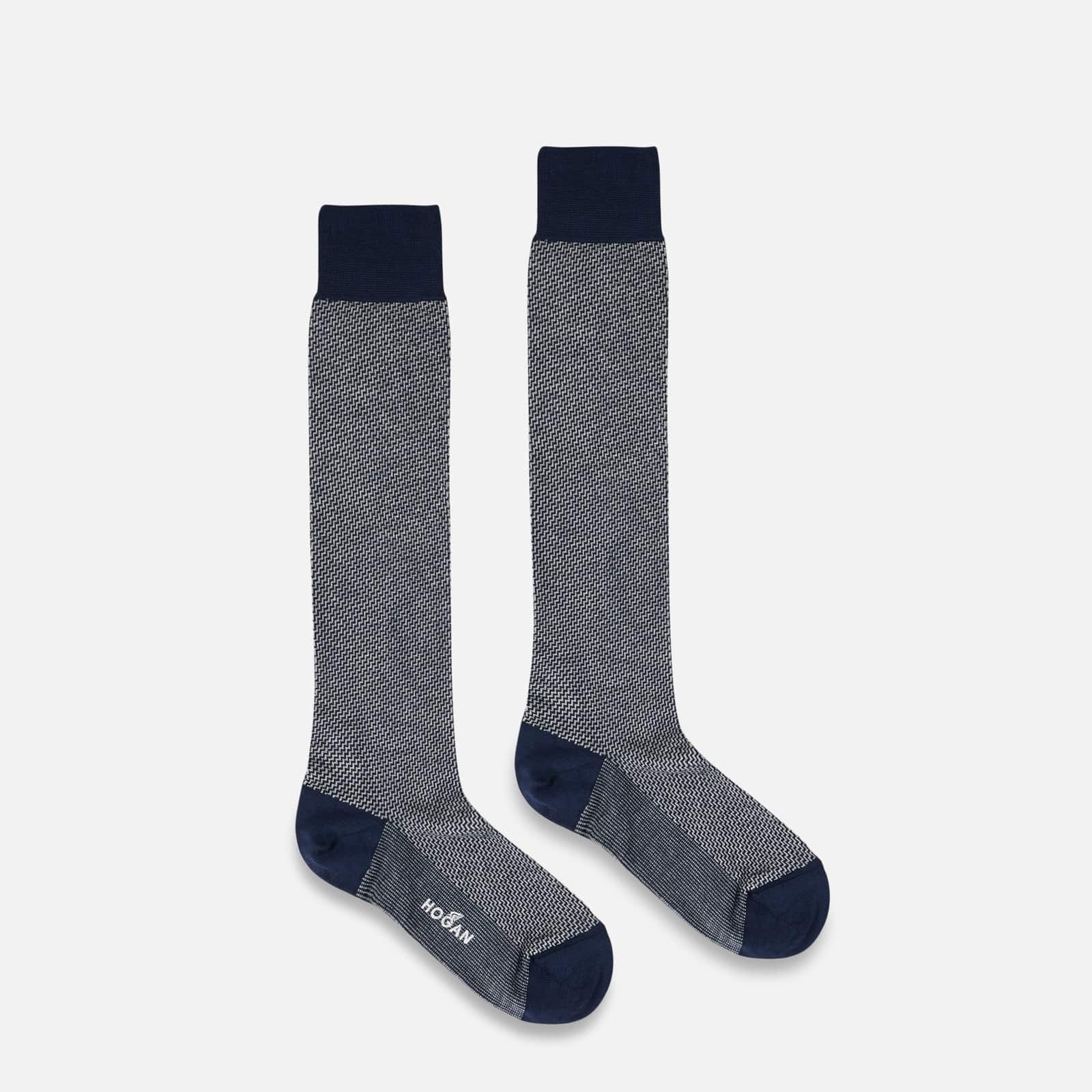 Color Block Socks Blue - 1
