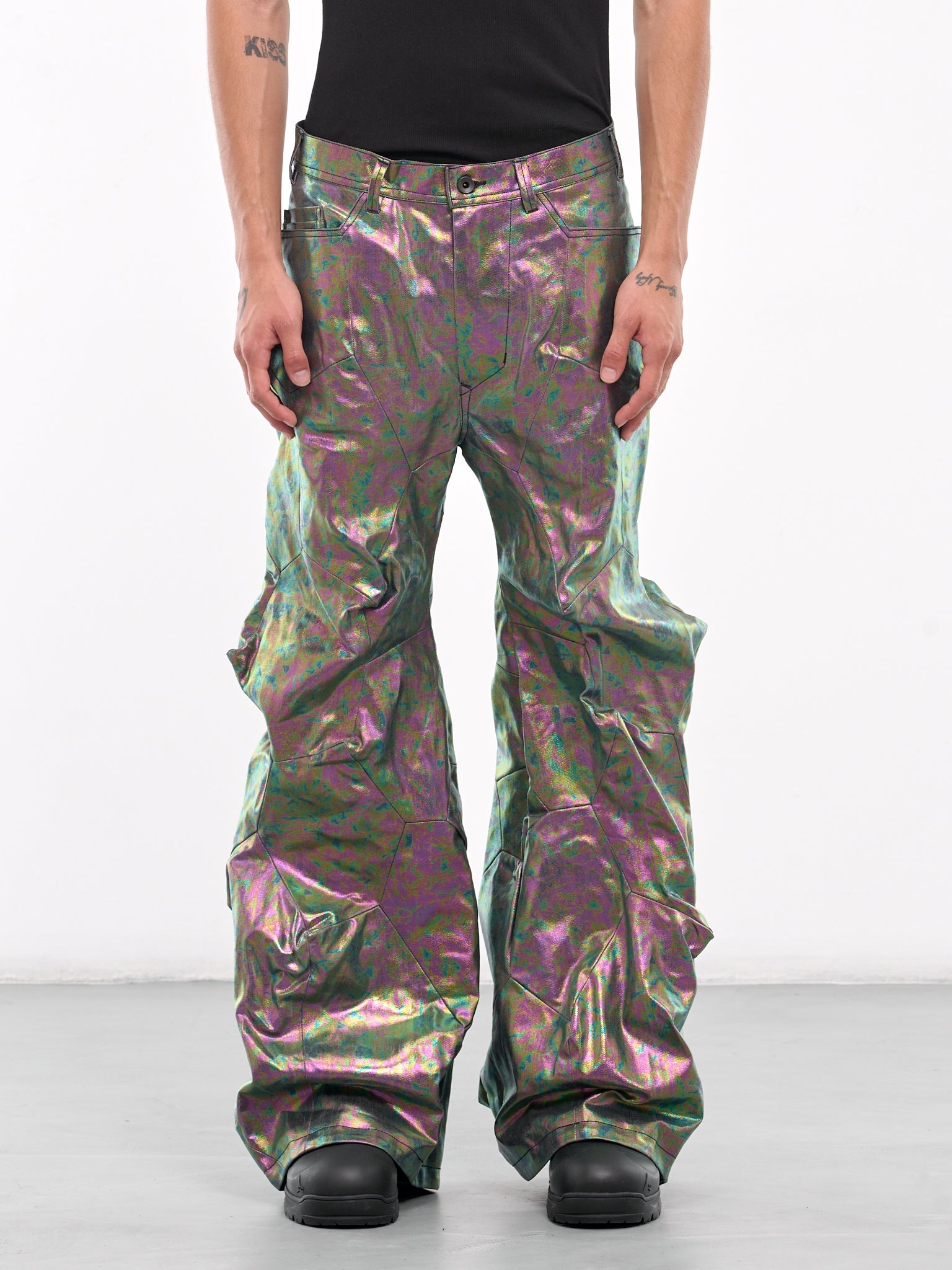 Iridescent Geometric Trousers - 1