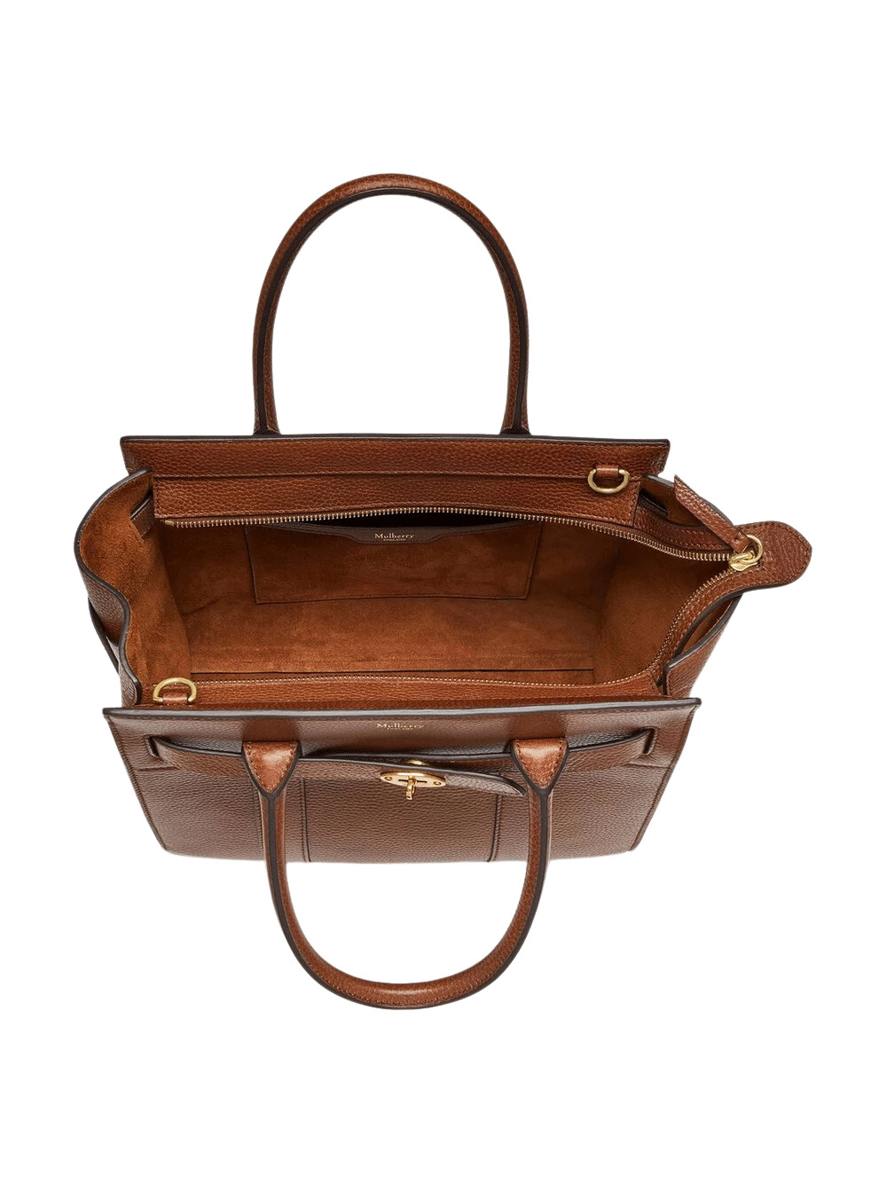 Small Zipped Bayswater Small Classic Grain (Oak) - 4