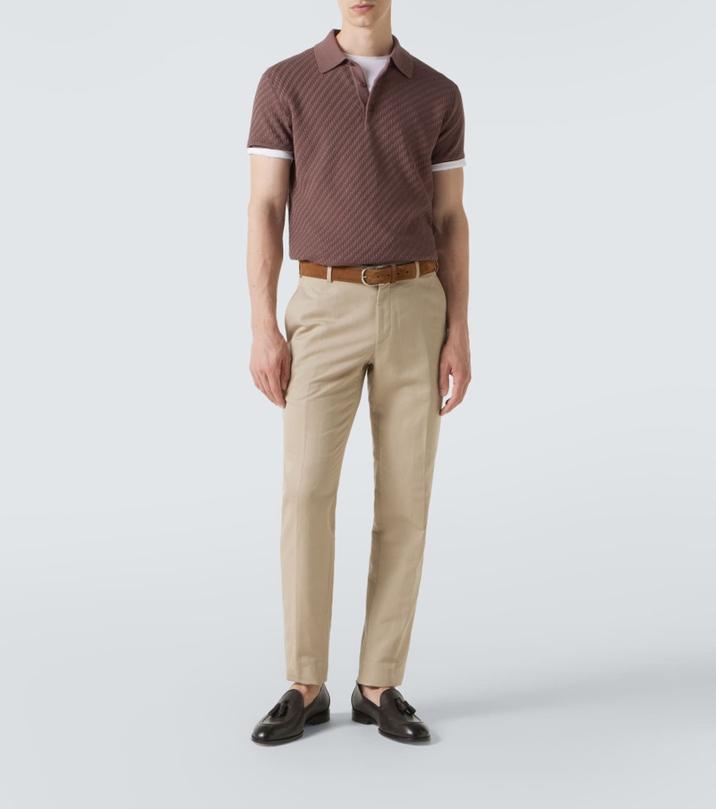 Brioni Cotton, silk, and cashmere polo shirt outlook