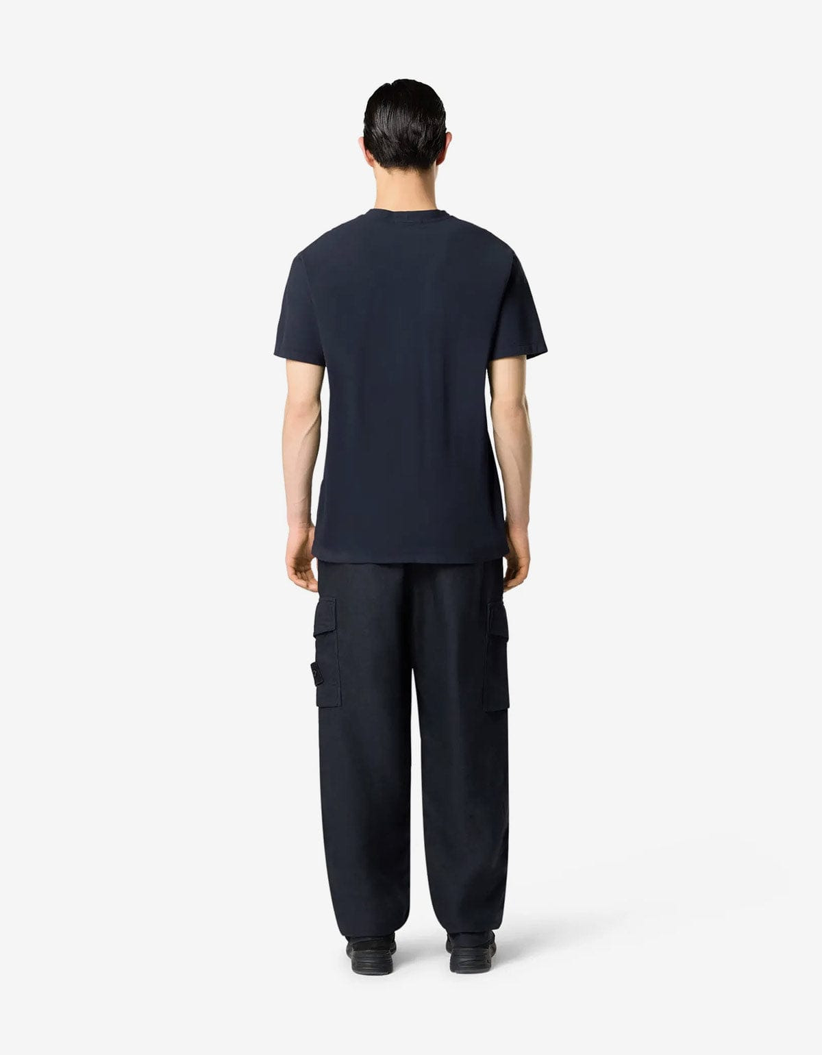 Stone Island Ghost Blue Compass Patch T-Shirt - 4