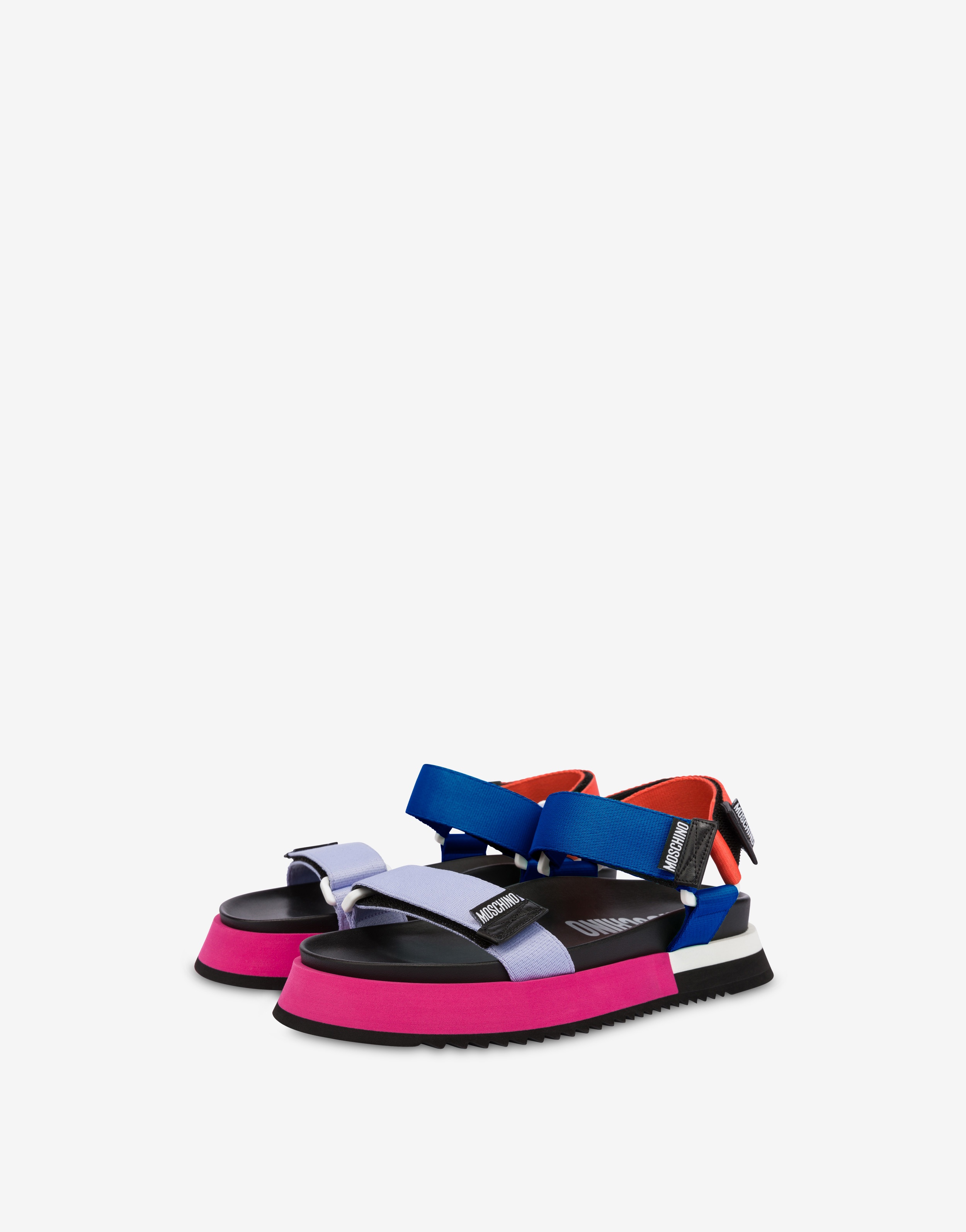 LOGO TAPE PLATFORM SANDALS - 1