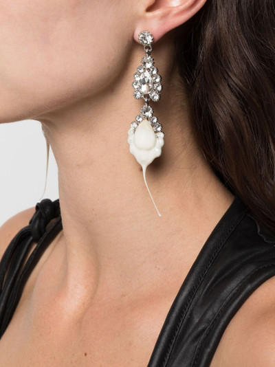 OTTOLINGER drip-effect crystal drop earrings outlook