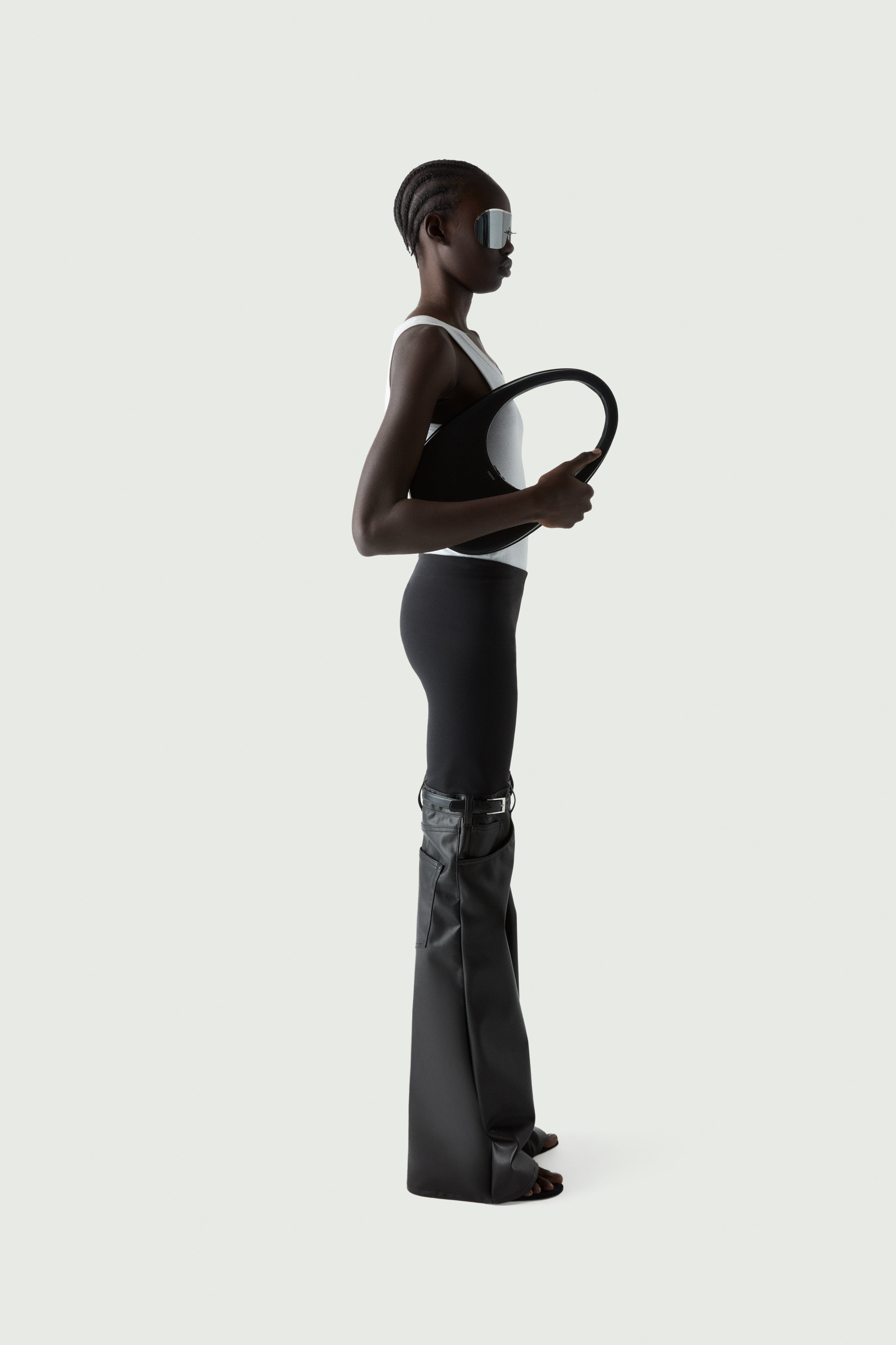 Hybrid Flare Faux Leather Trousers - 3