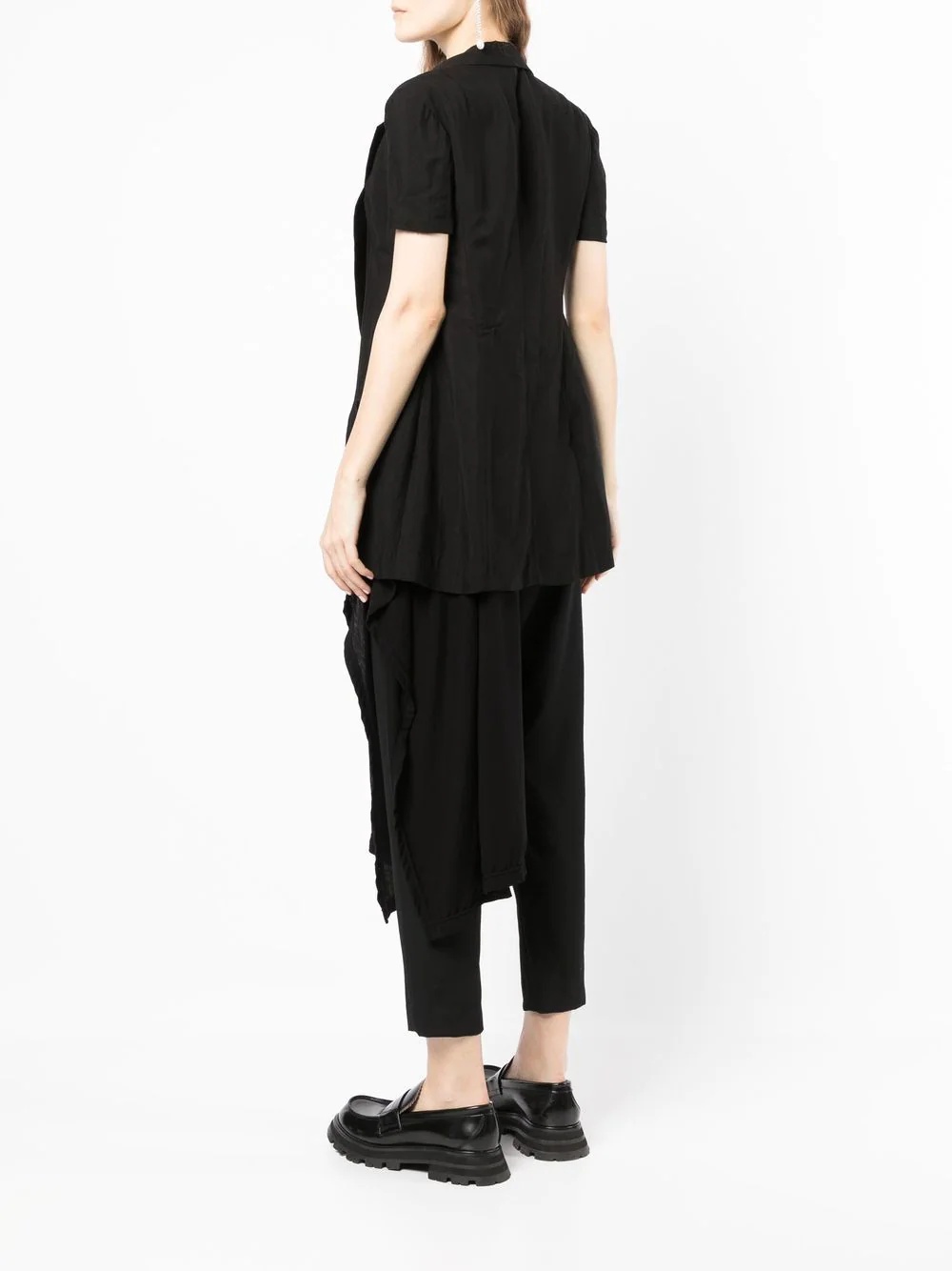 short-sleeved open-front jacket - 4
