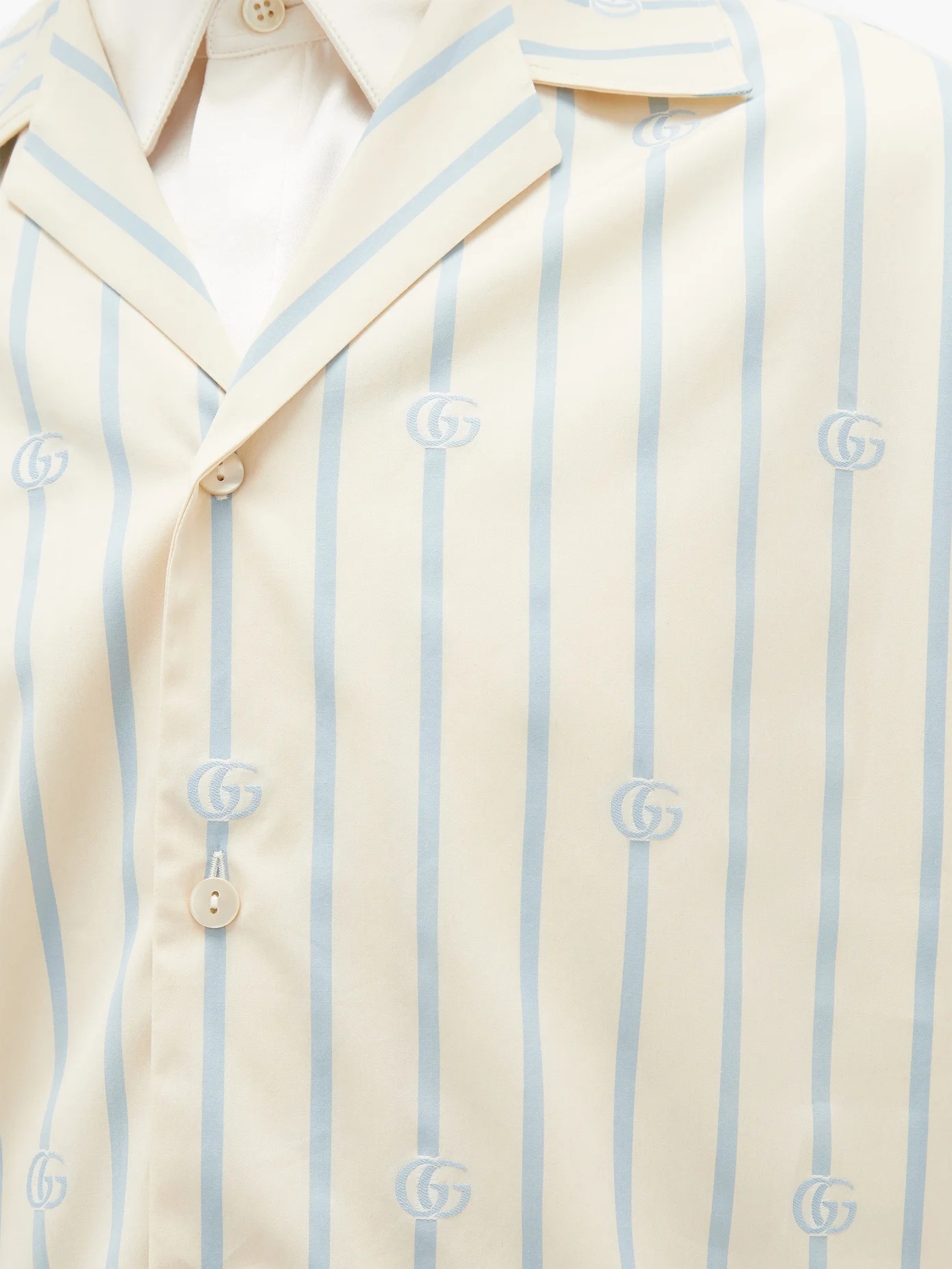 Striped GG-jacquard cotton shirt - 3