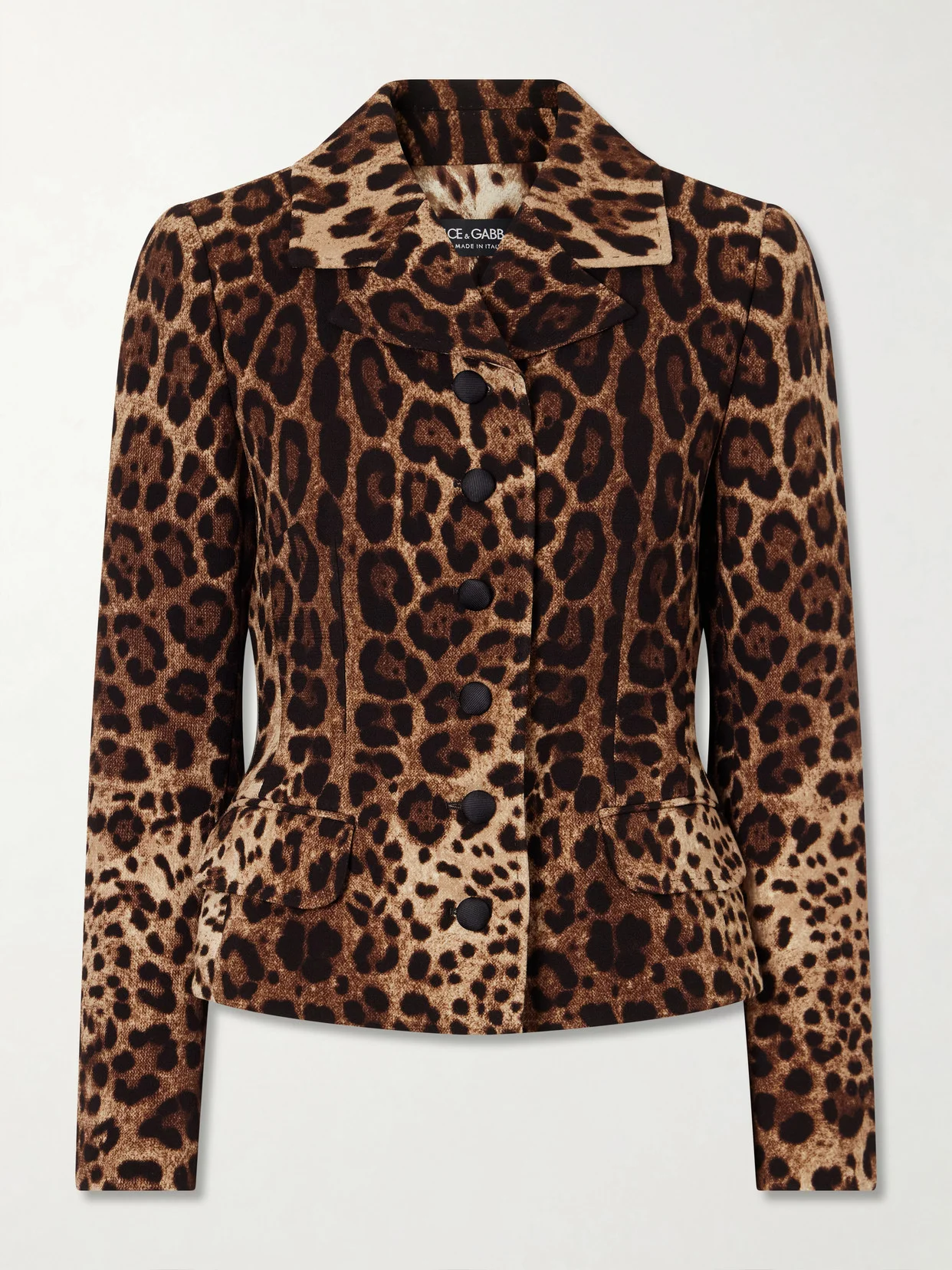 Leopard-print Wool Blazer - 1