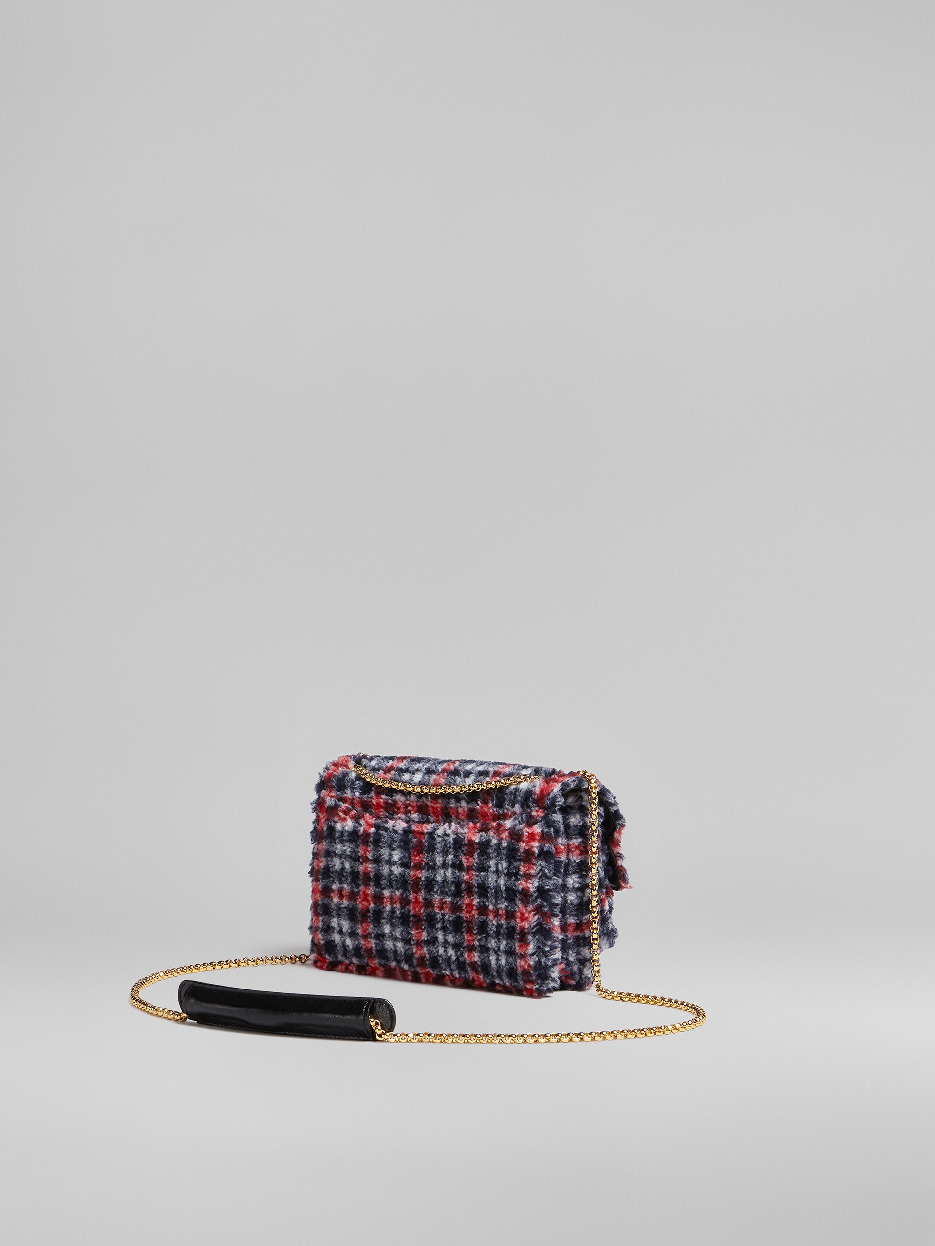 TRUNK SOFT MEDIUM BAG IN CHECK FABRIC - 3