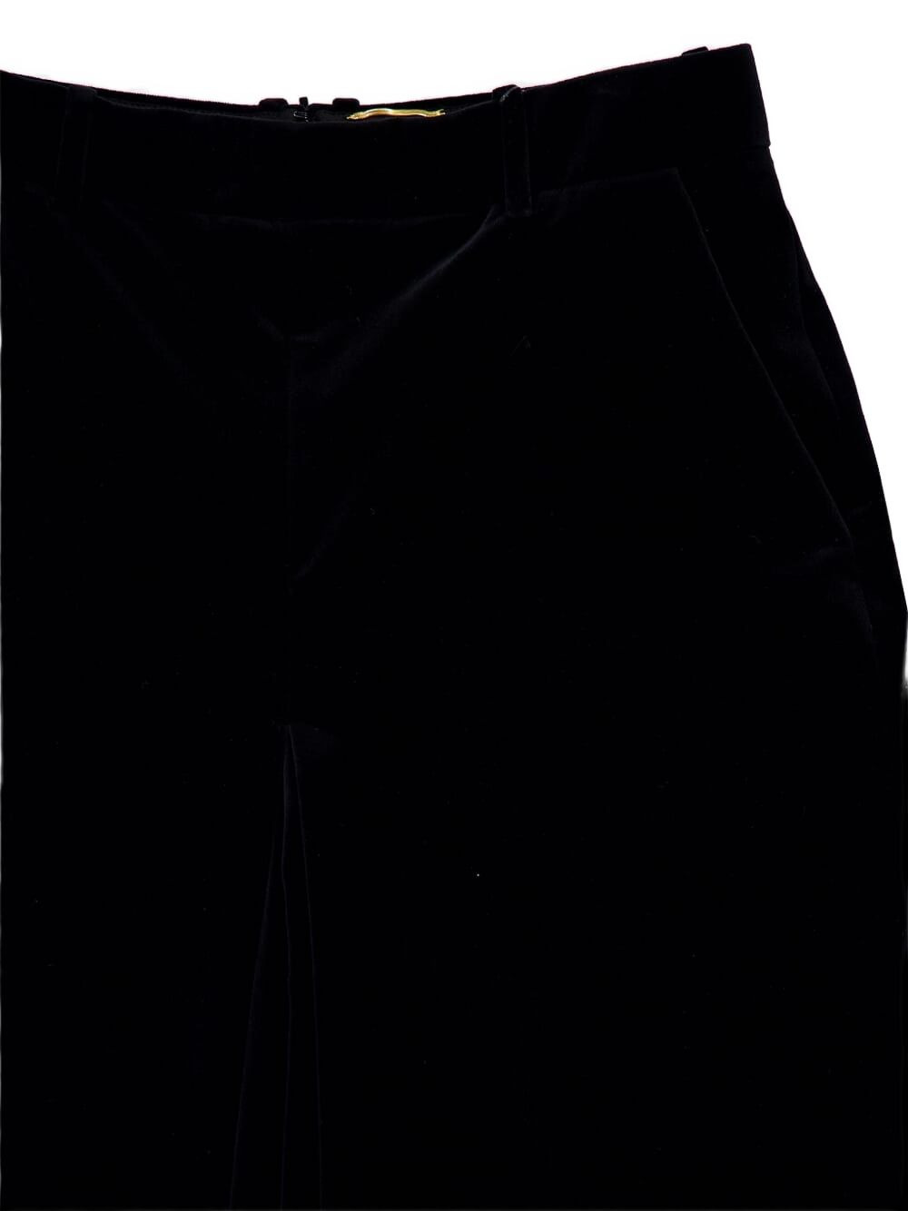velvet-pleated midi skirt - 3