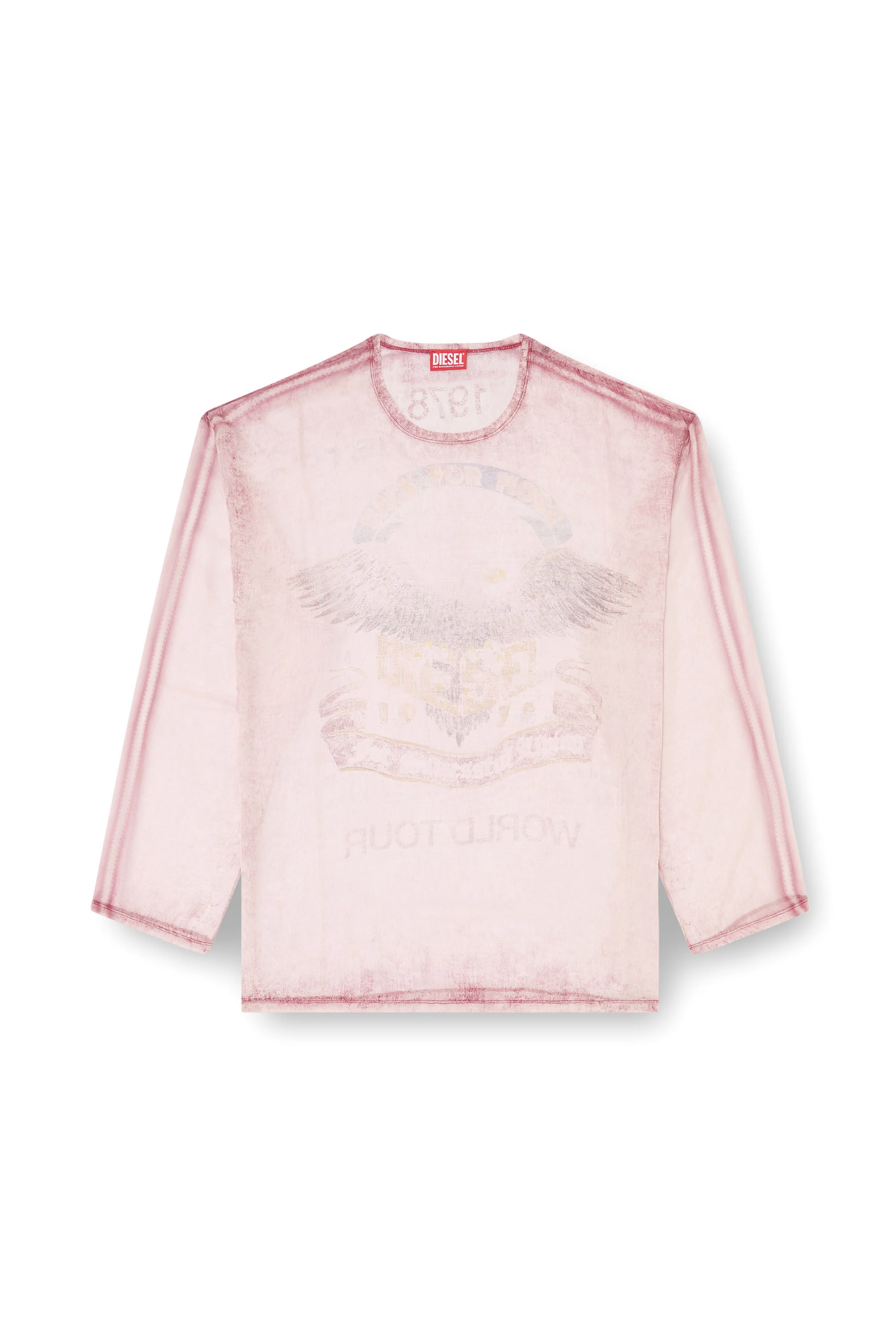 SHEER CHIFFON TOP WITH CONCERT GRAPHICS - 1