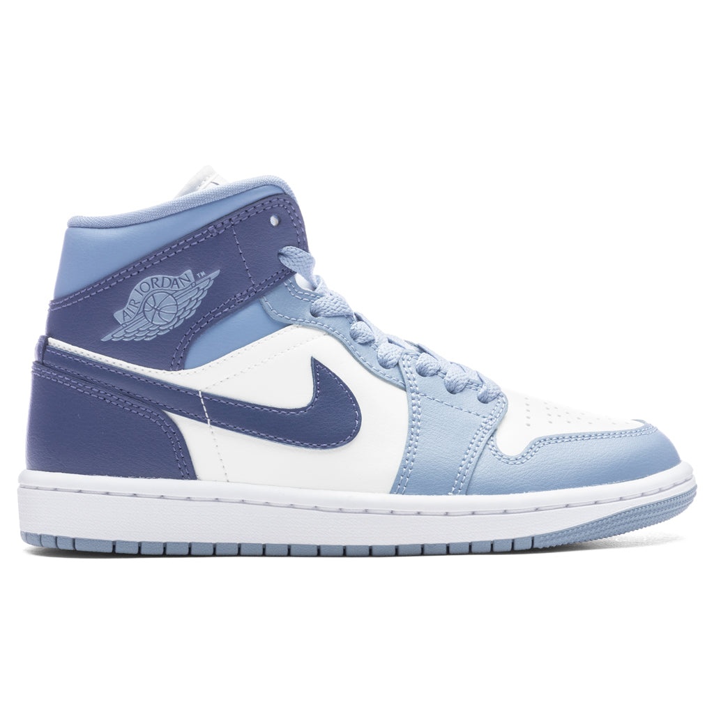 AIR JORDAN 1 MID WOMEN'S - SAIL/DIFFUSED BLUE/BLUE GREY - 1