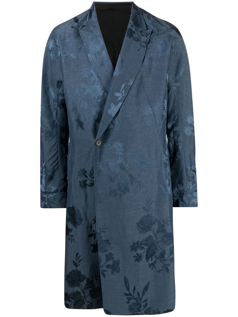 jacquard off-centre coat - 1