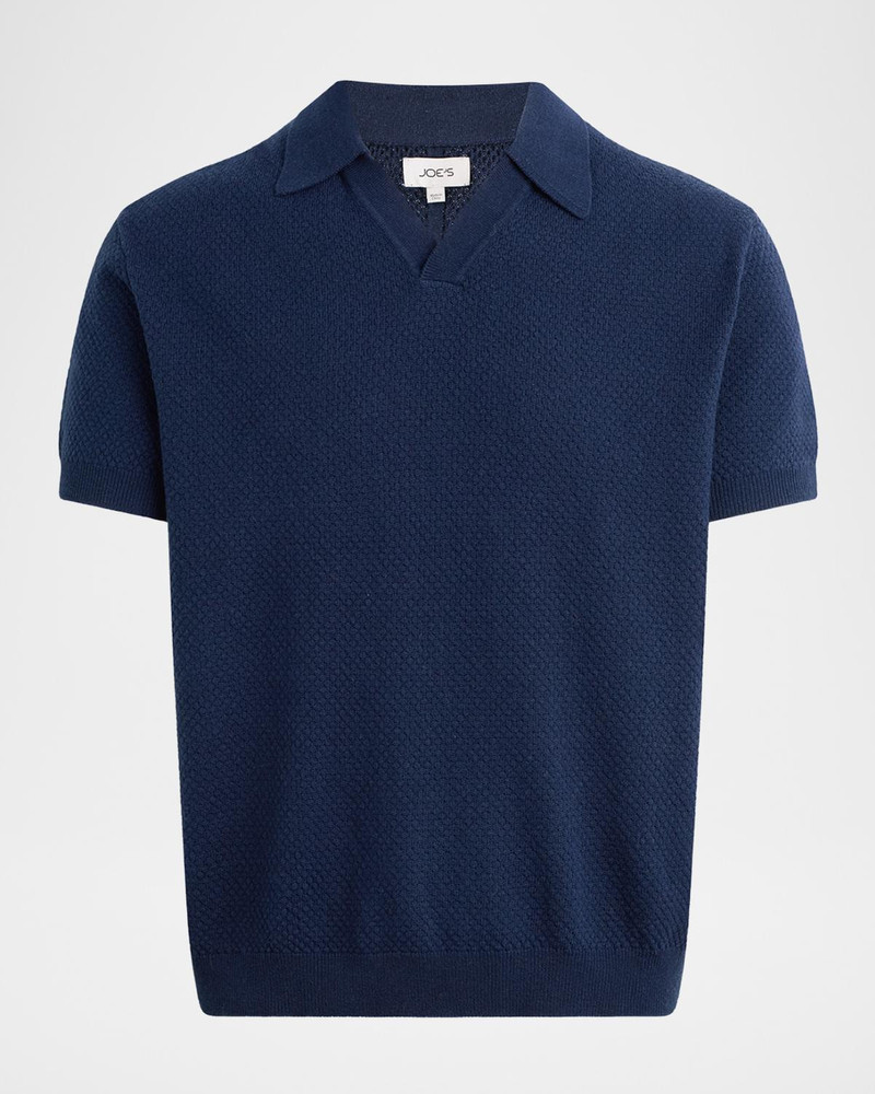 Men's Cotton Knit Short-Sleeve Polo Sweater 1