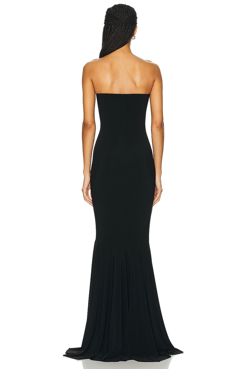 NORMA KAMALI Strapless Shirred Front Fishtail Gown outlook