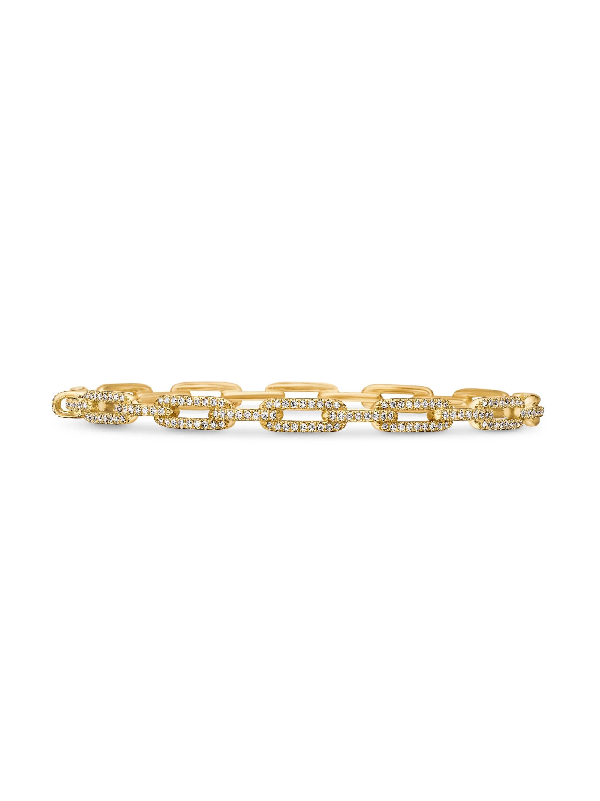 Women's Stax Chain Link Bracelet in 18K Yellow Gold - Diamond - 1