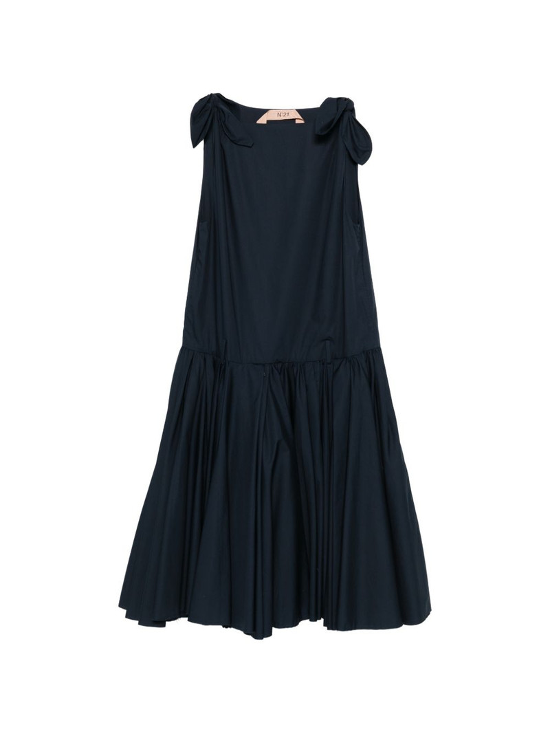 tie straps gathered dress 1