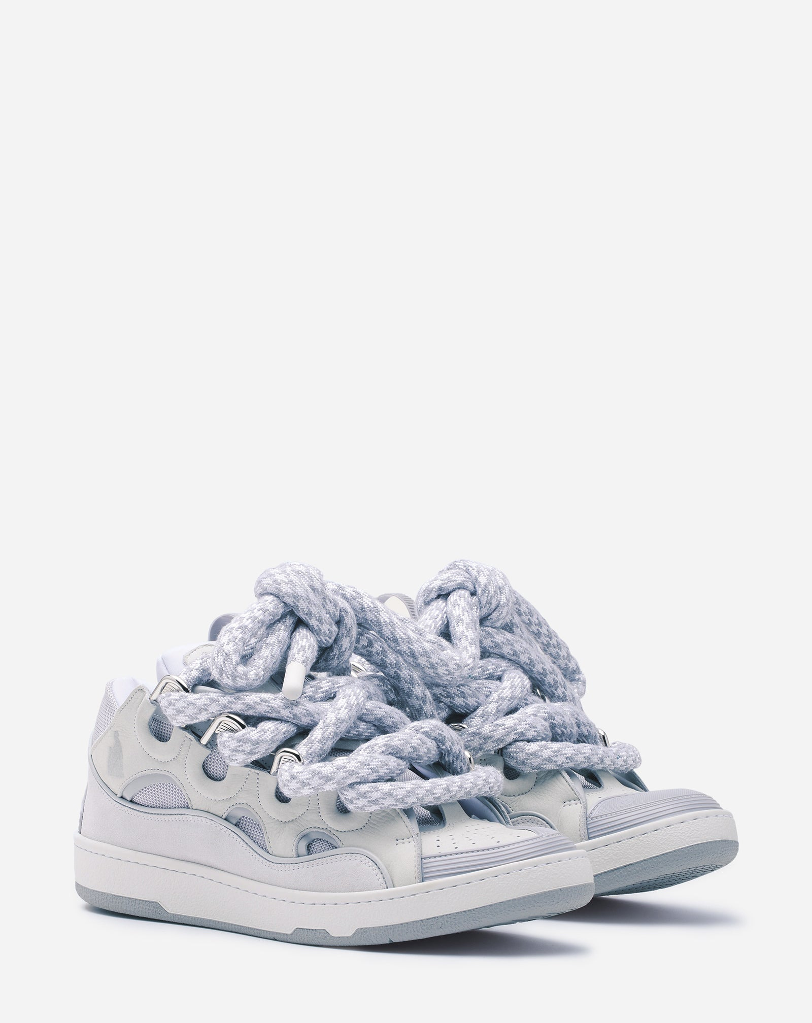 CURB SNEAKERS IN LEATHER WITH SNAKE LACES - 2