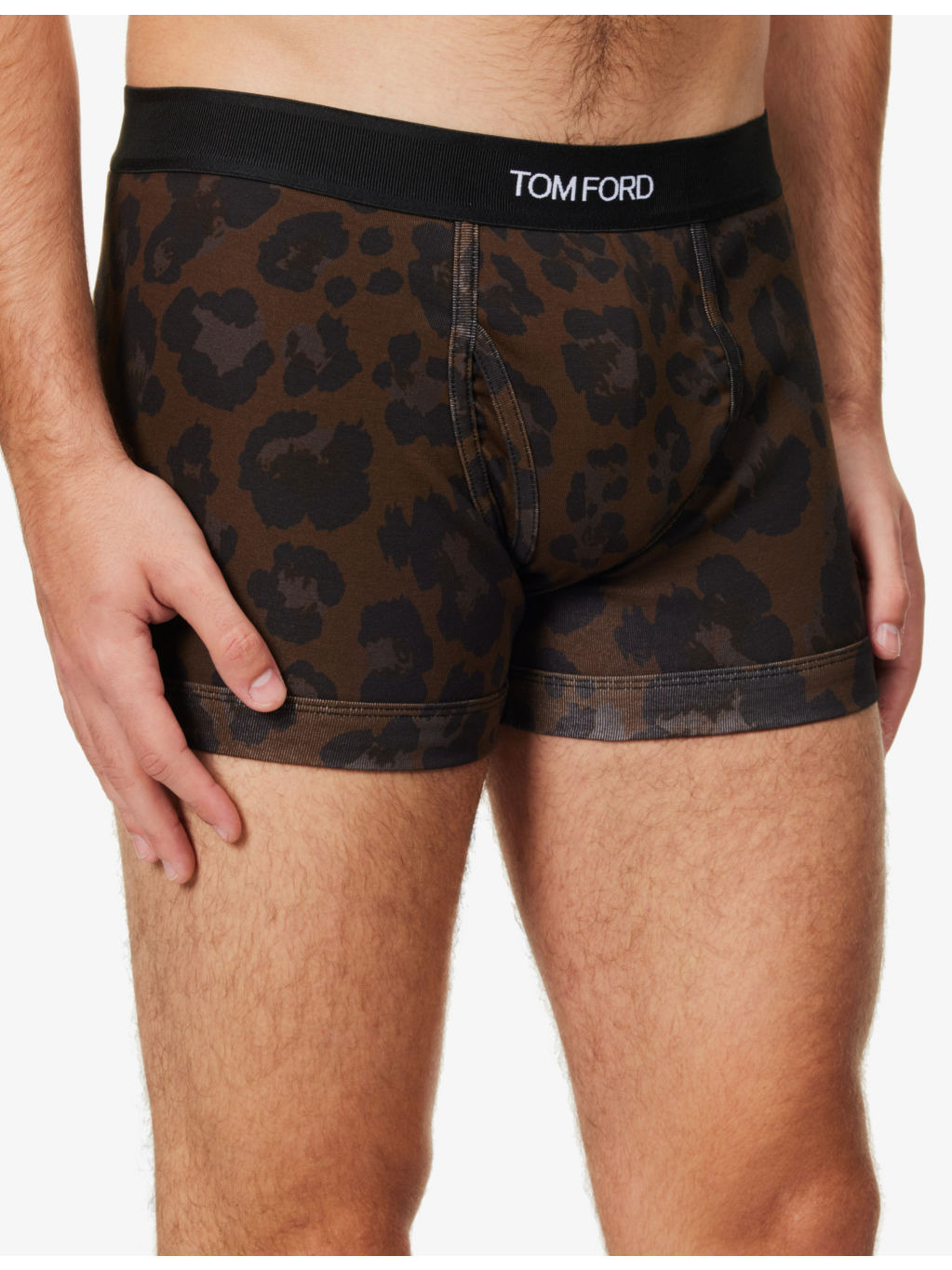 Leopard-print logo-waistband stretch-cotton boxers - 4