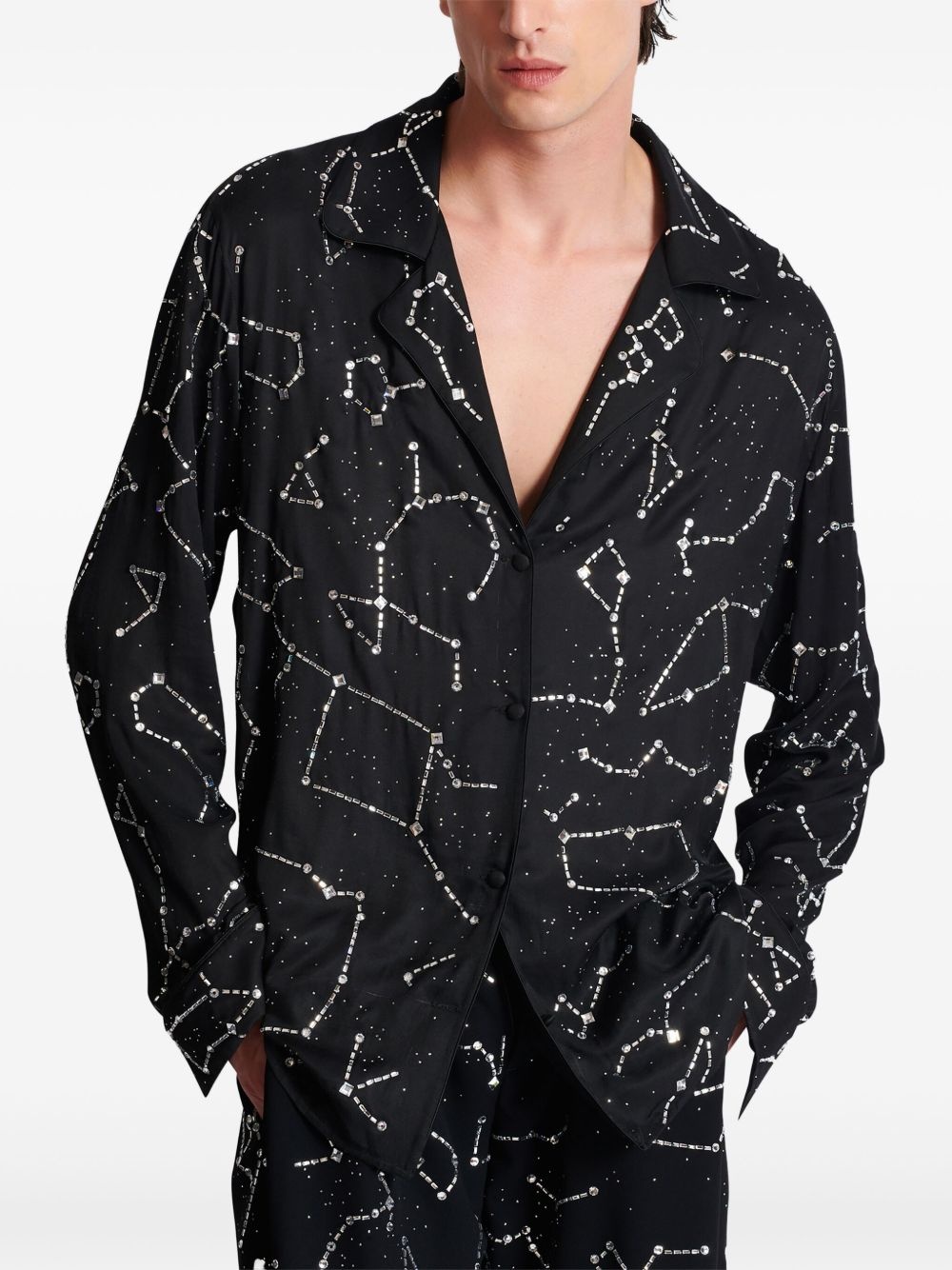 constellation embroidered shirt - 5