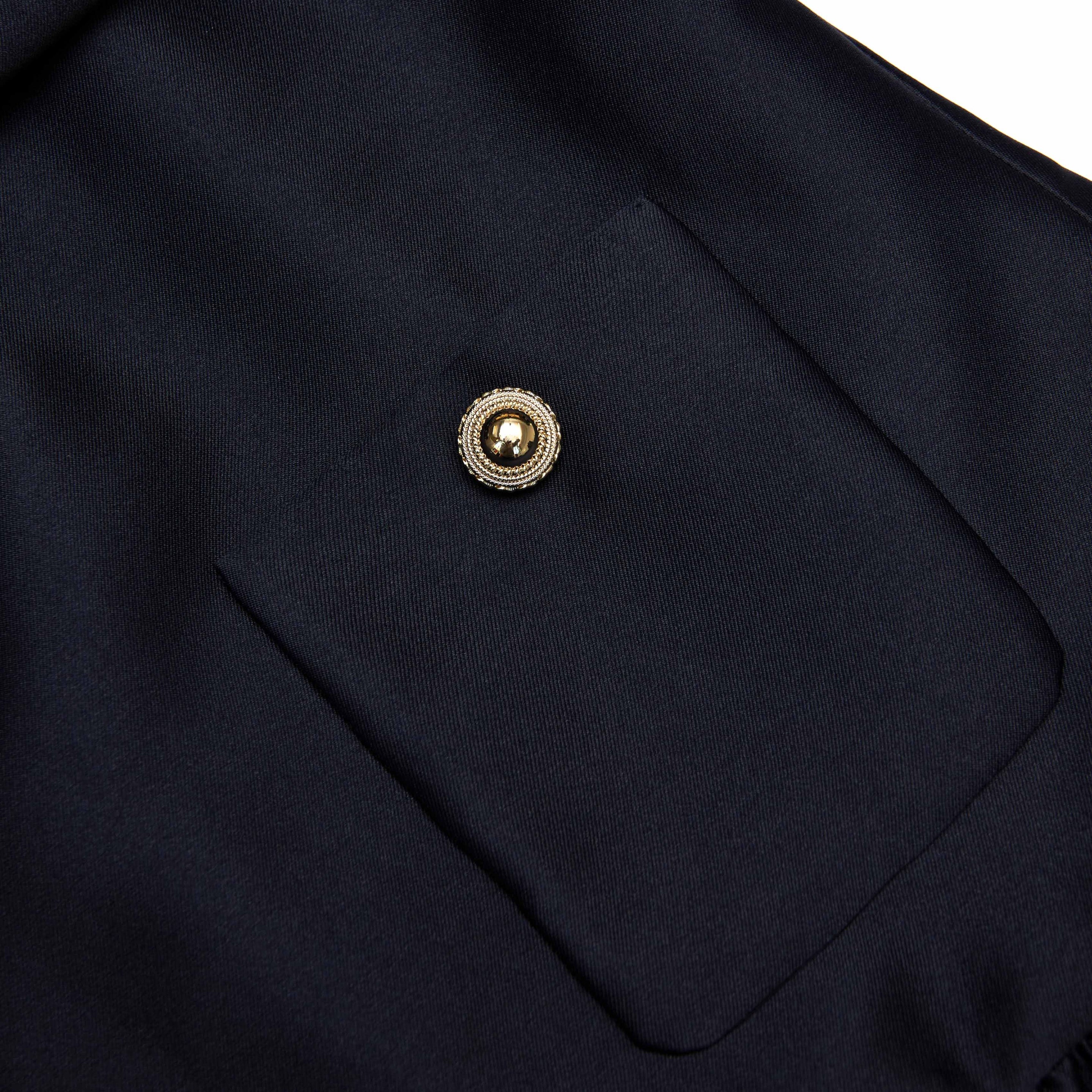Navy Taffeta Mini Dress - 5