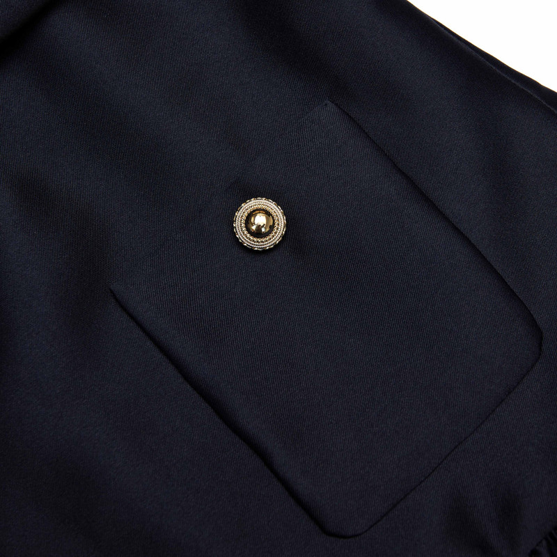 Navy Taffeta Mini Dress 5