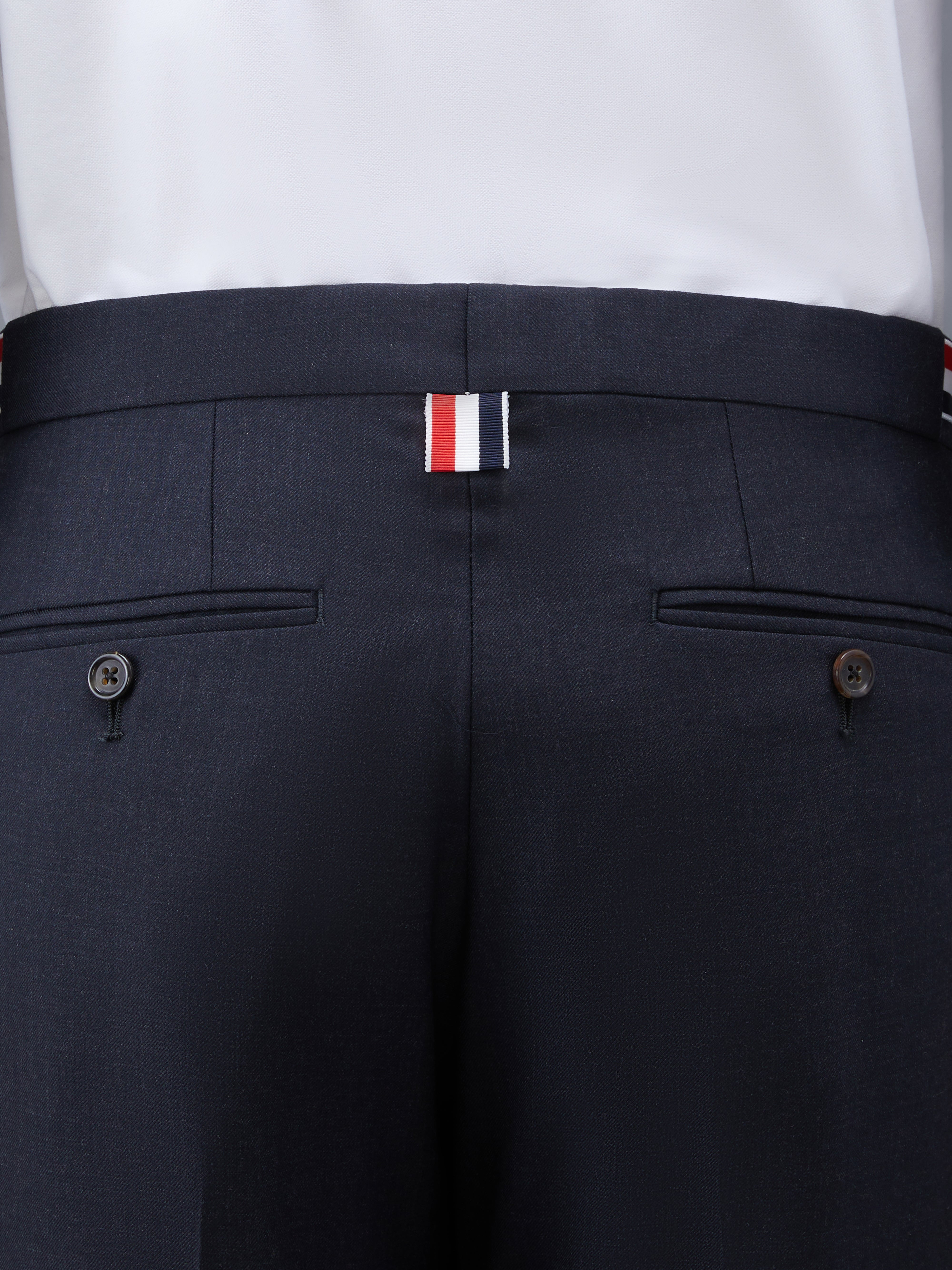CHARCOAL GREY SUPER 120S TWILL HIGH ARMHOLE SUIT WITH TIE AND LOW RISE SKINNY TROUSER - 8