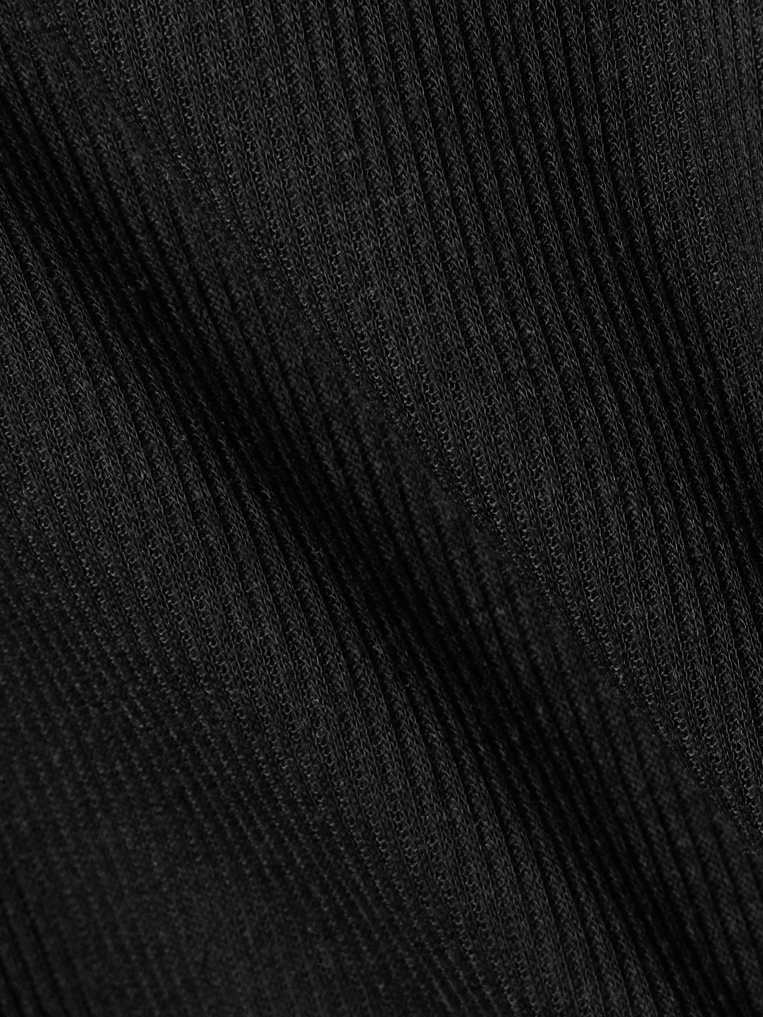 Sheer Stretch-Jersey Tank - Soot Black - 4