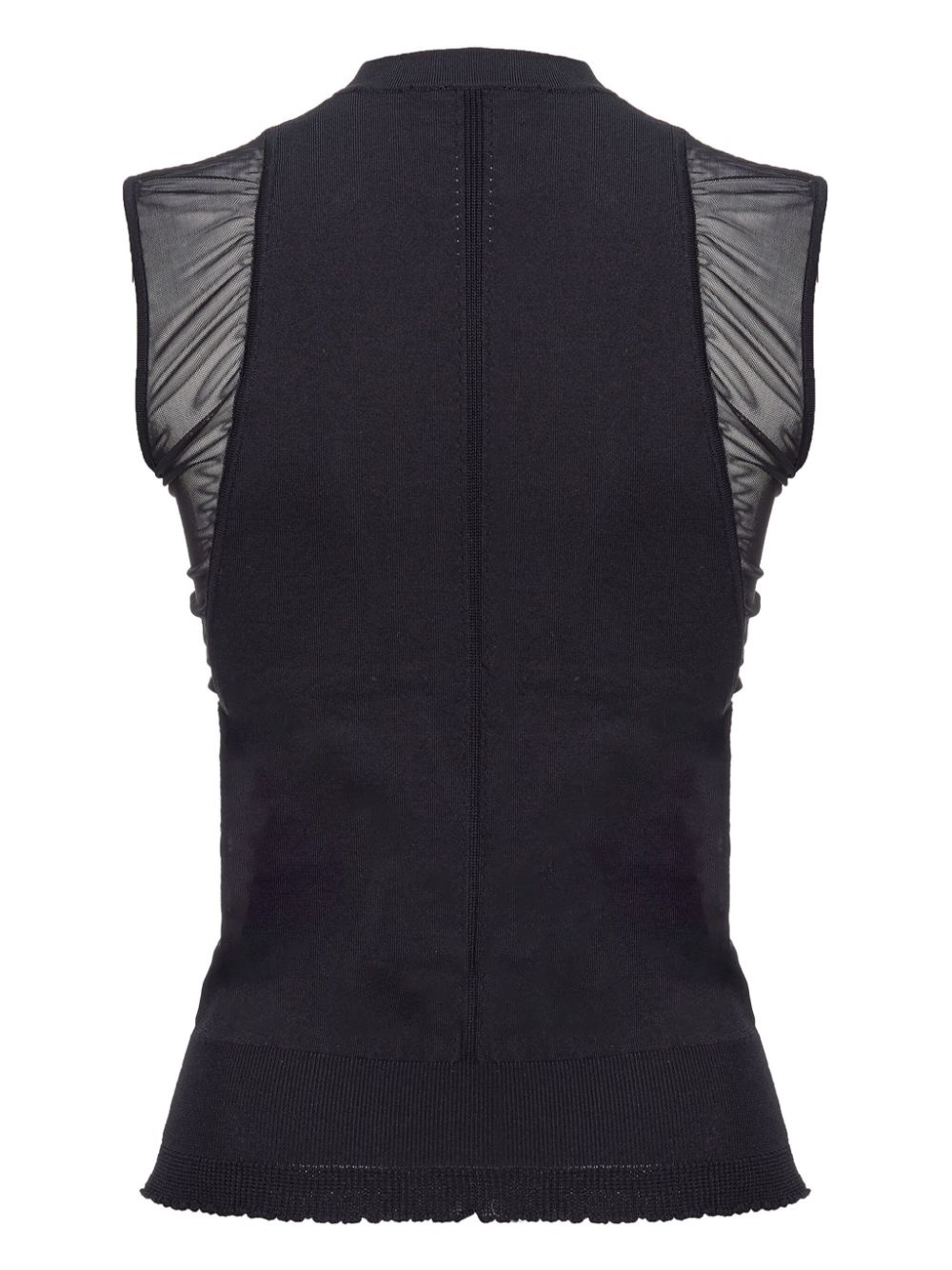 mock-neck sheer top - 2