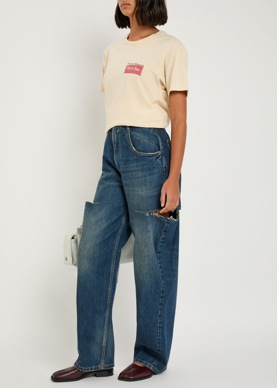 Maison Margiela Ripped Barrel-leg Jeans - 4