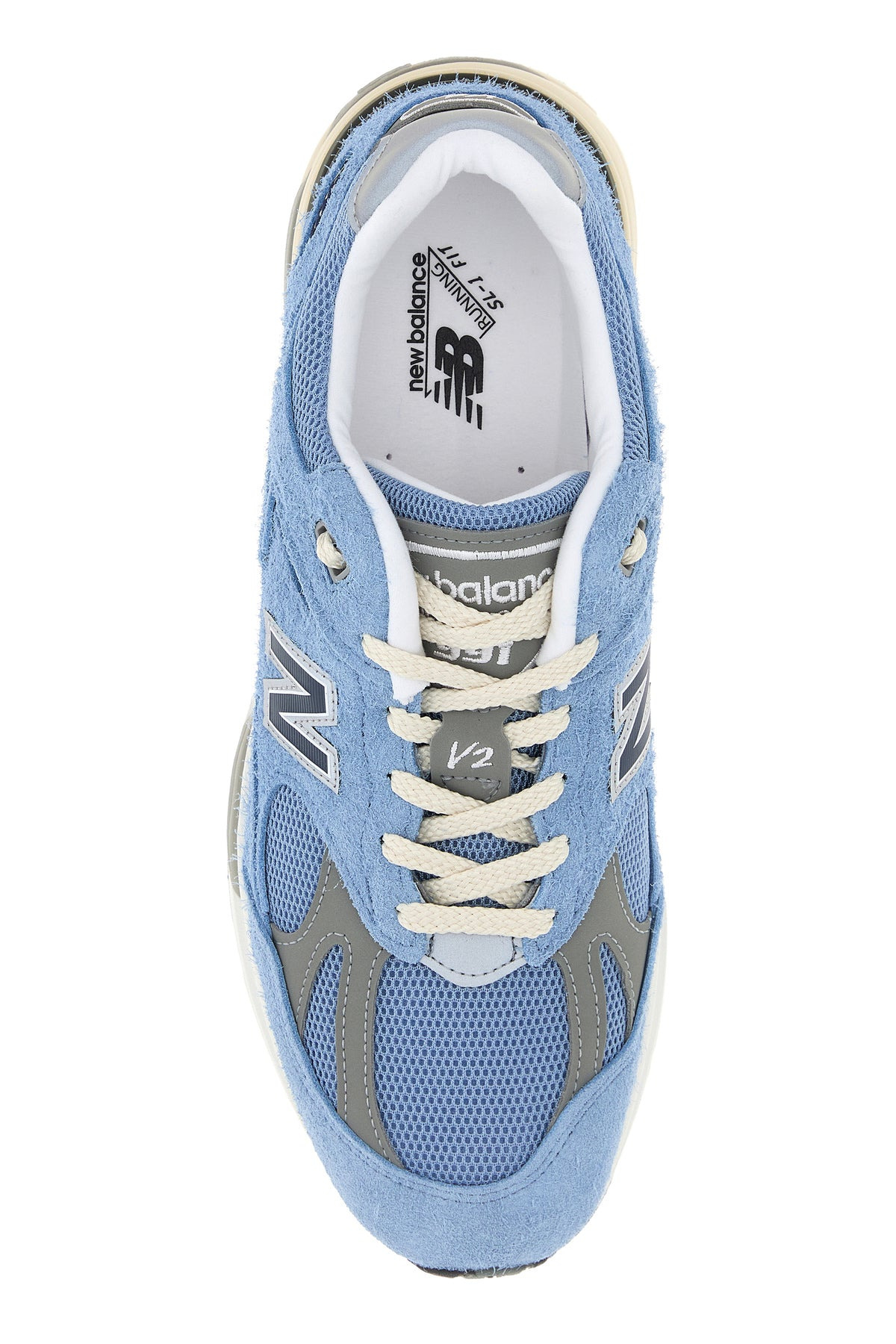 Light blue suede and mesh 991V2 sneakers - 4
