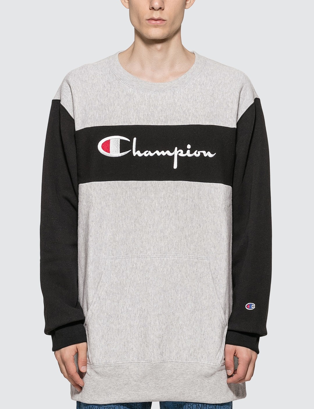 COLOR BLOCK CREWNECK SWEATSHIRT - 1