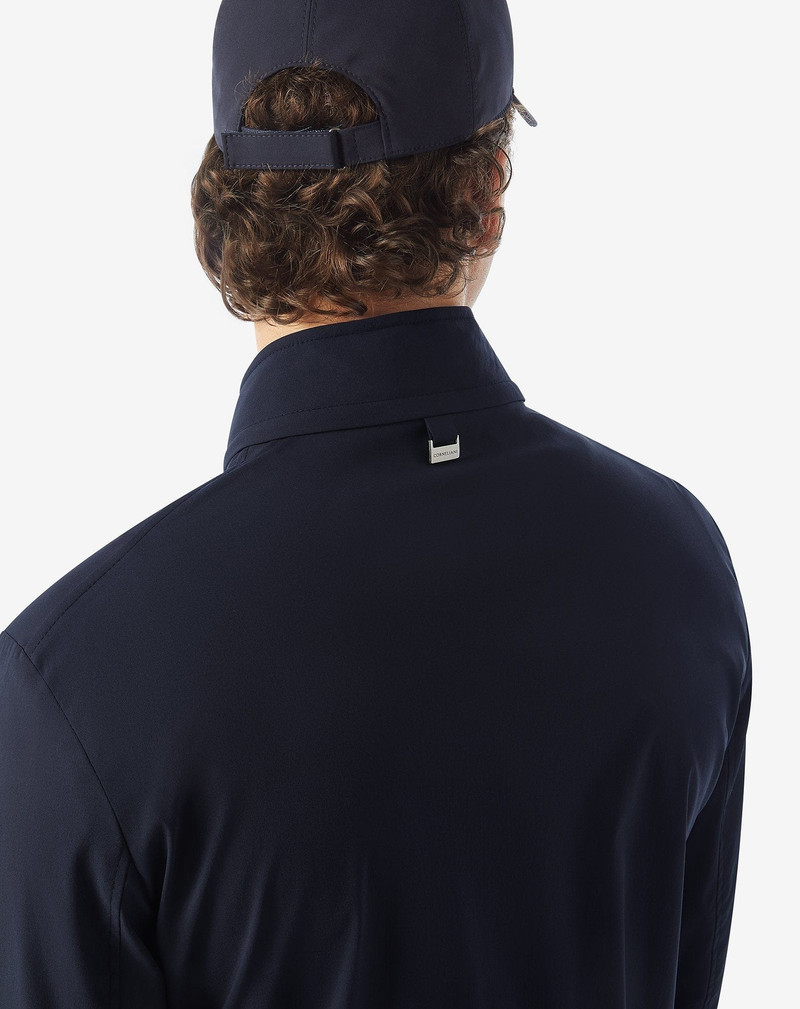 Semi-lined blue technical wool bomber jacket 5
