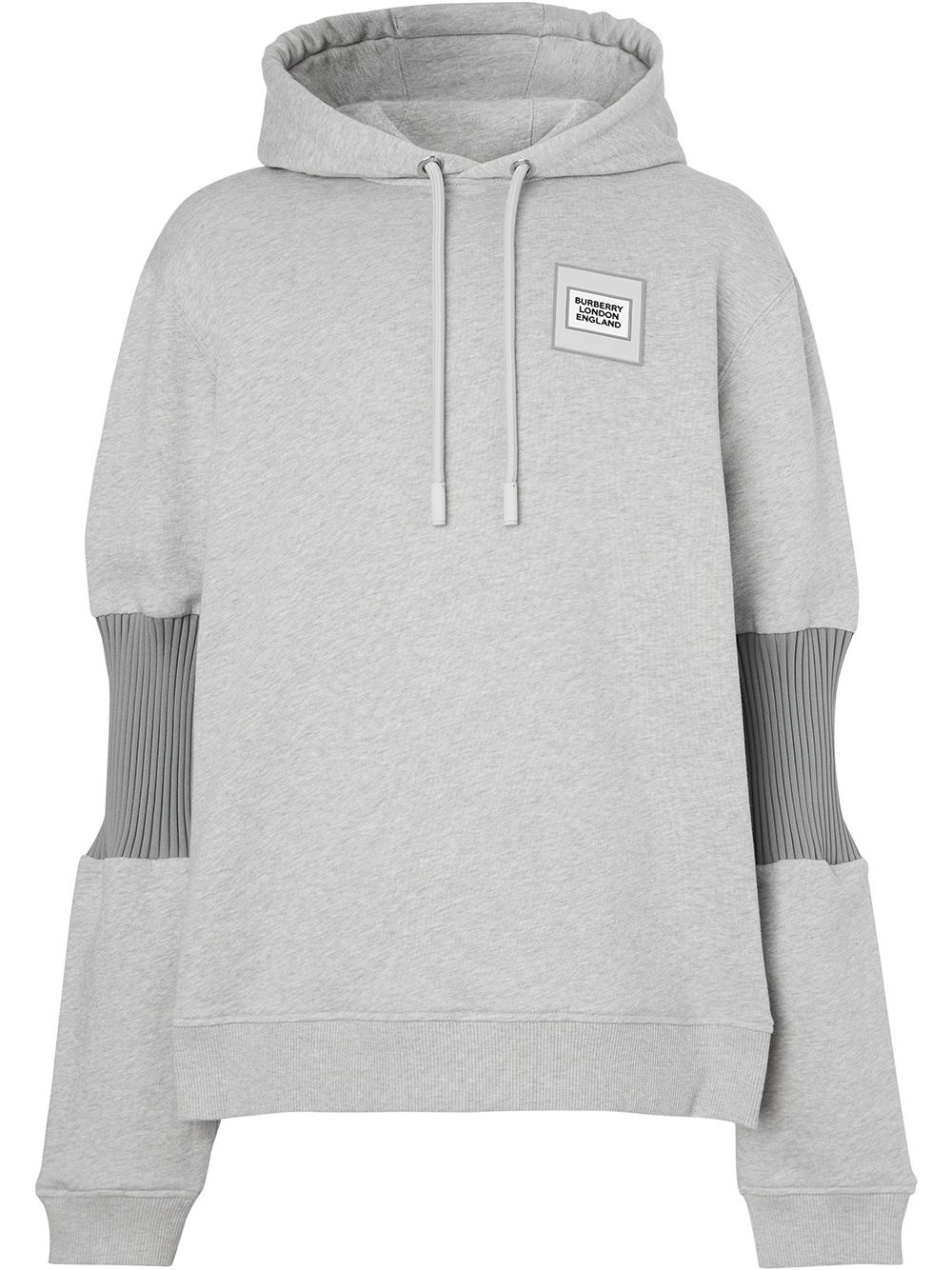 panelled-sleeve hoodie - 1