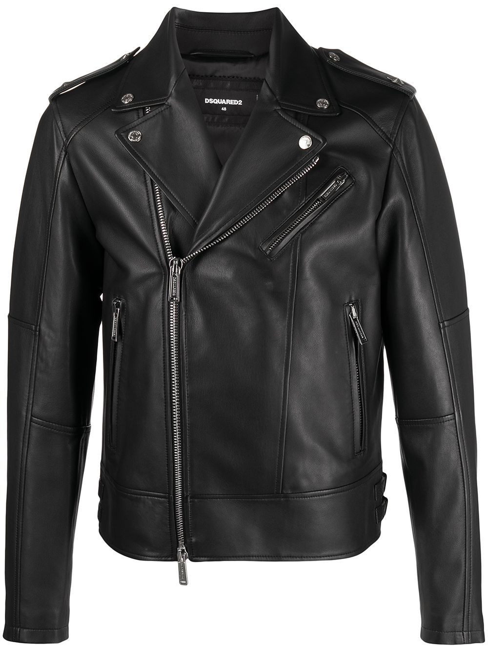 leather biker jacket - 1