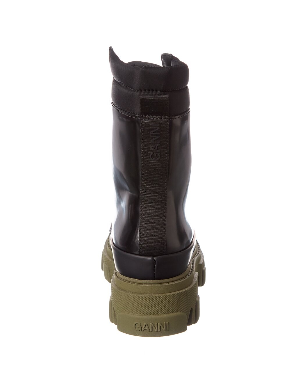 GANNI Quilted Nylon & Leather Combat Boot - 3