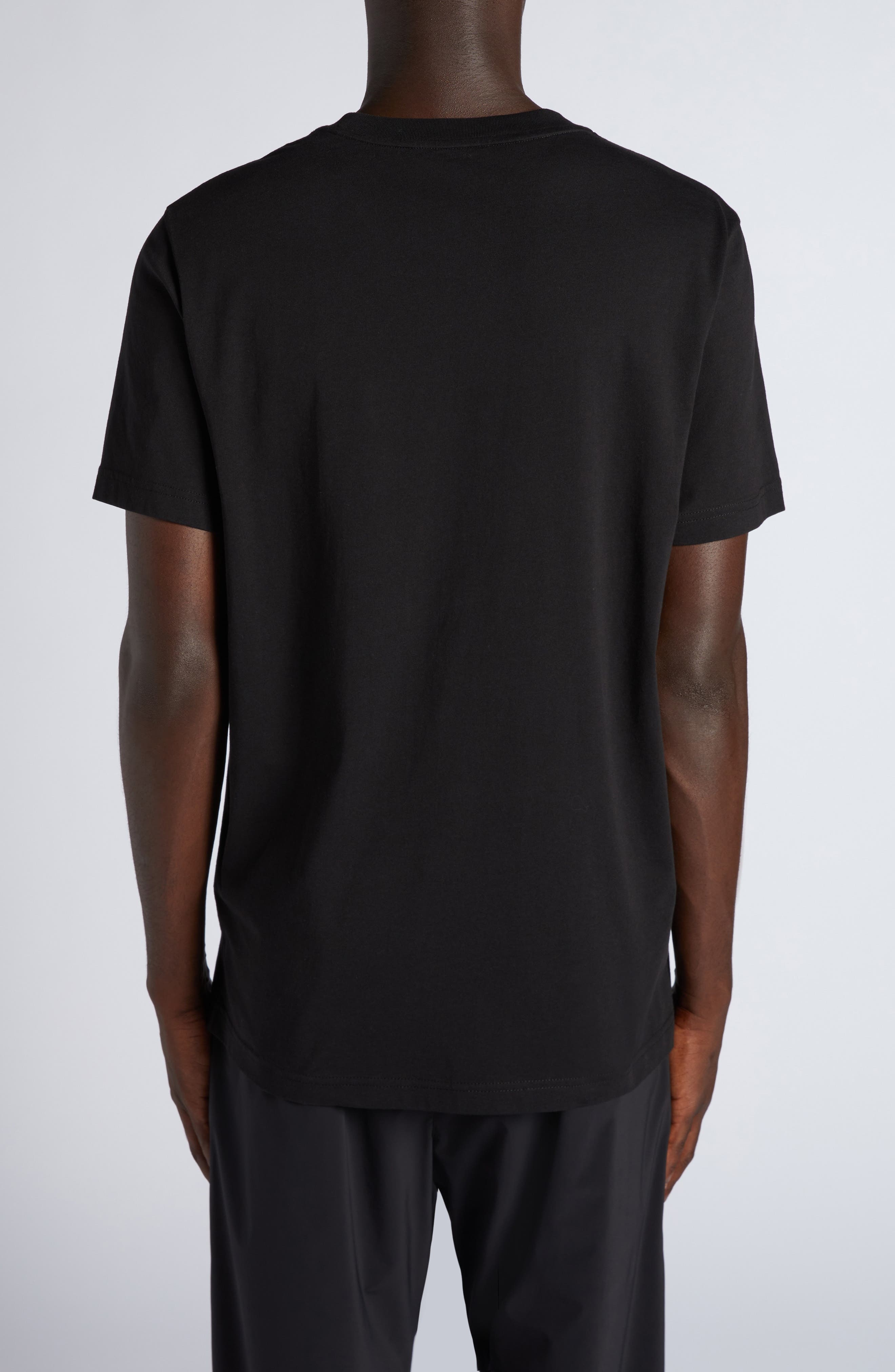 Moncler Logo Patch Cotton T-Shirt in Black at Nordstrom - 2