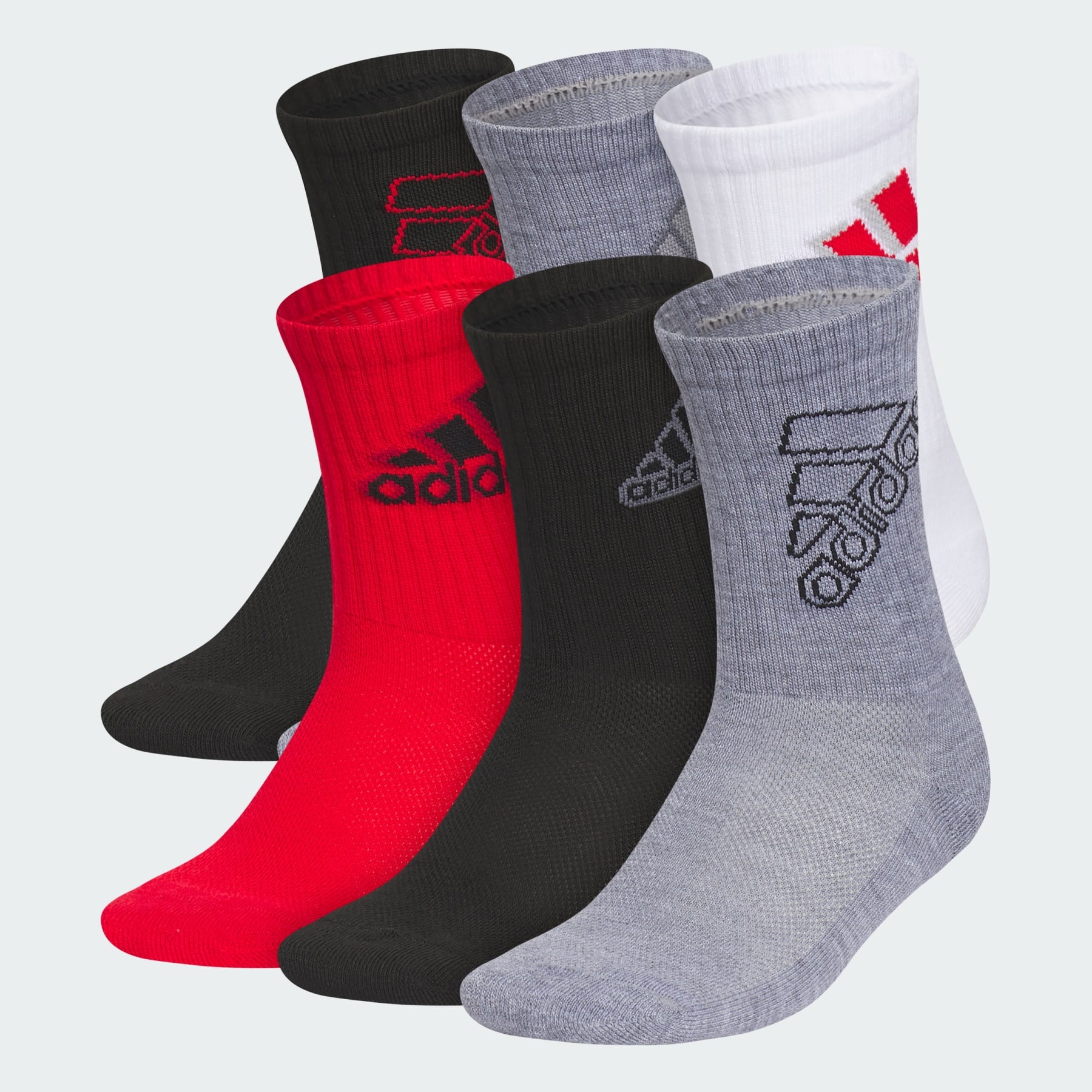 Cushioned Mixed 2.0 6-Pack Crew Socks Kids - 1