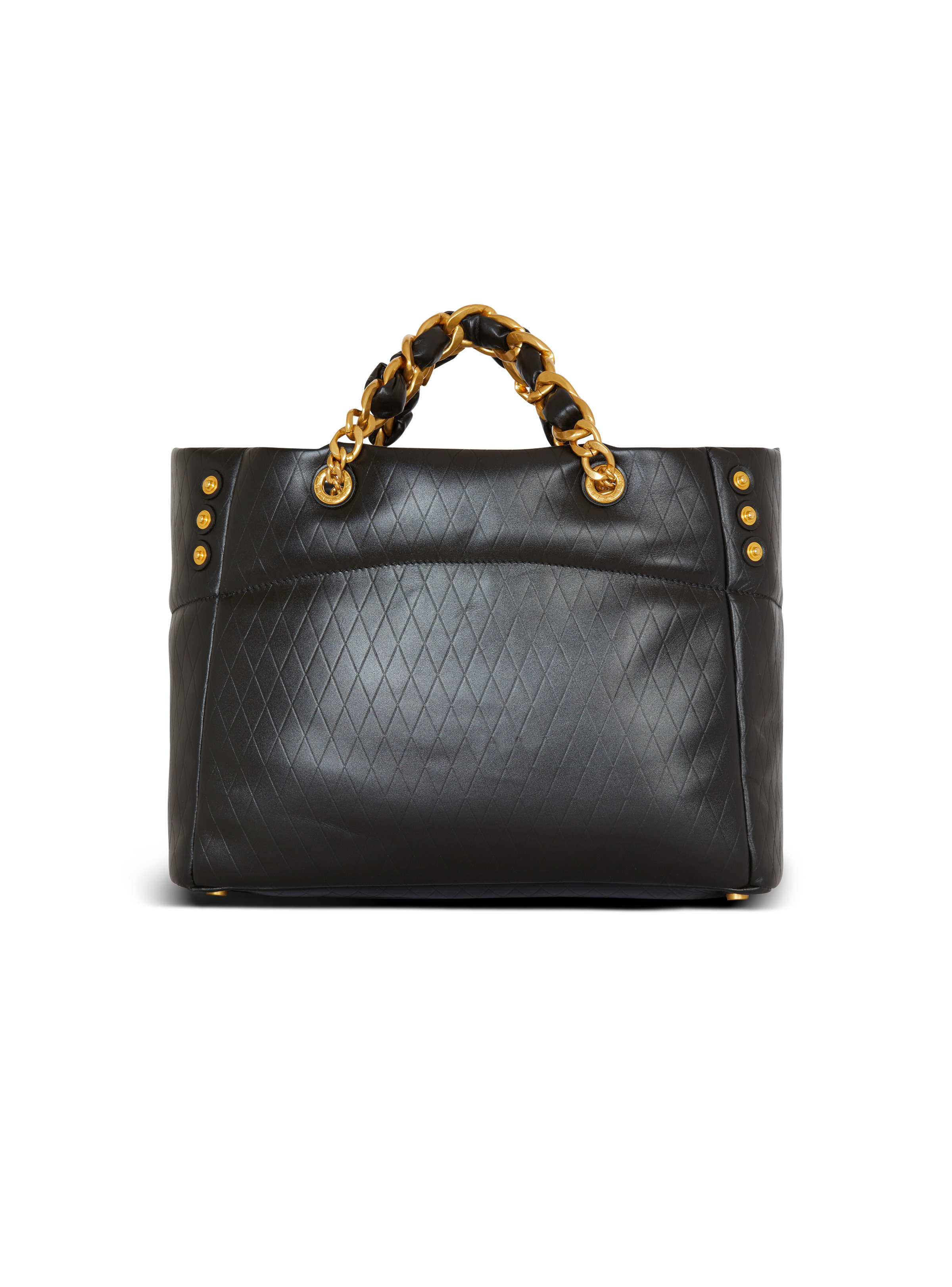 1945 Soft Tote bag in embossed calfskin with a Grid motif - 4