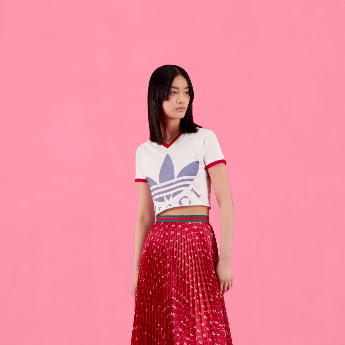 adidas x Gucci cropped T-shirt - 7