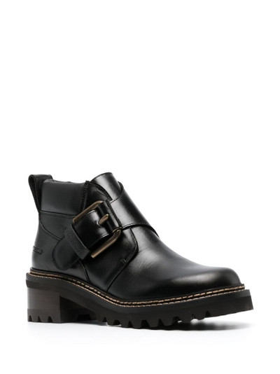 See by Chloé buckled leather boots outlook