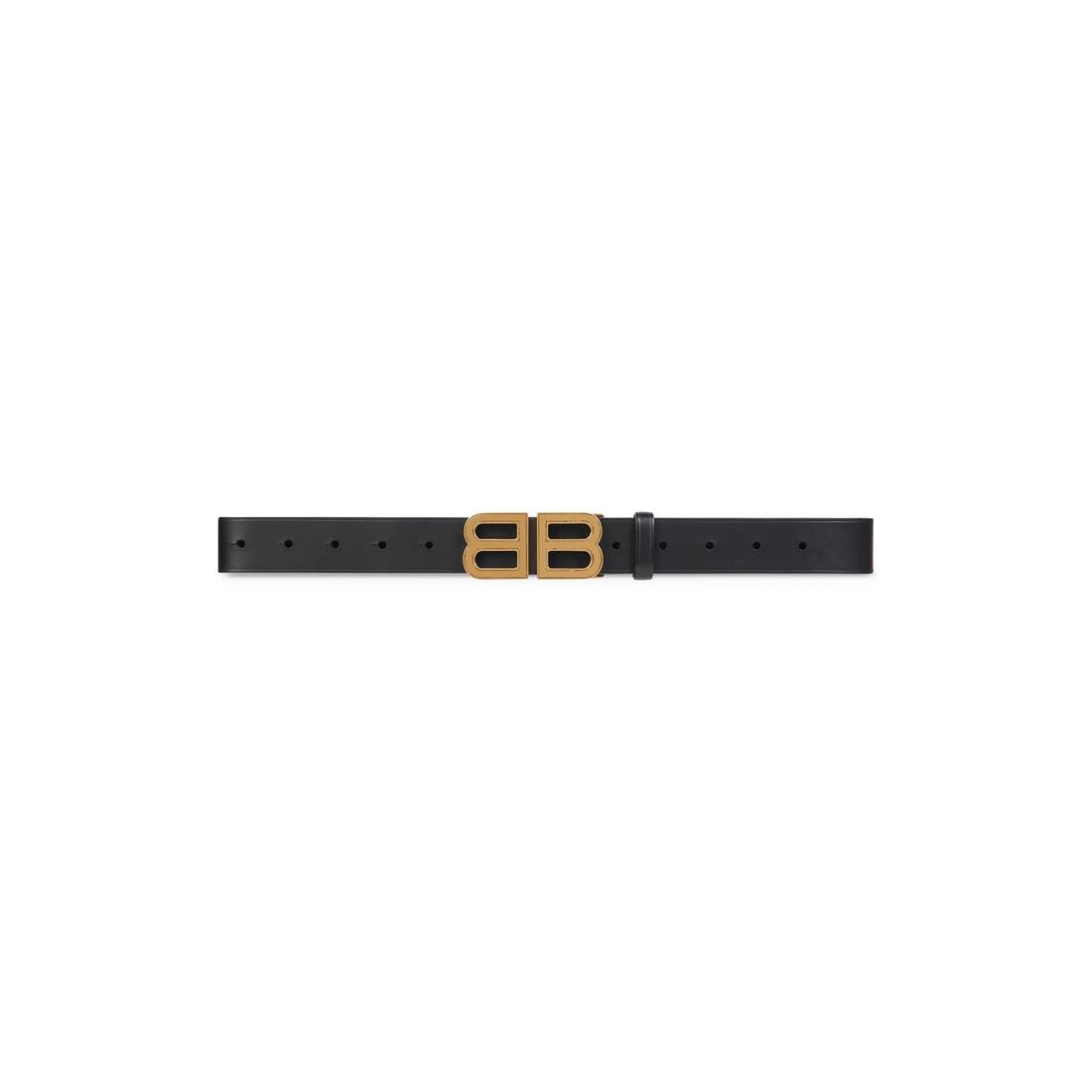 Women's Bb Hourglass Medium Belt in Black - 1