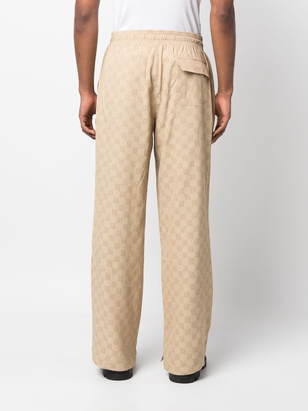 logo-print wide-leg trousers - 4