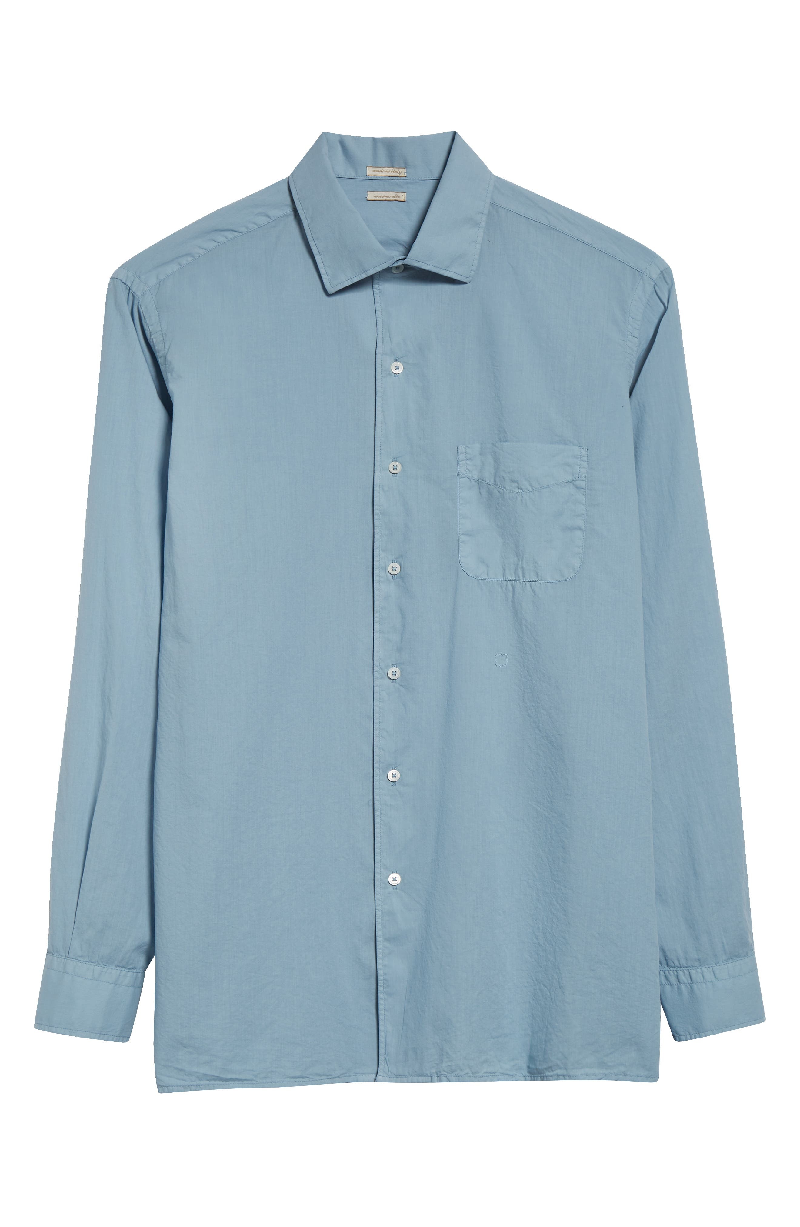 Massimo Alba Bowles Cotton Button-Up Shirt in Avio at Nordstrom - 5