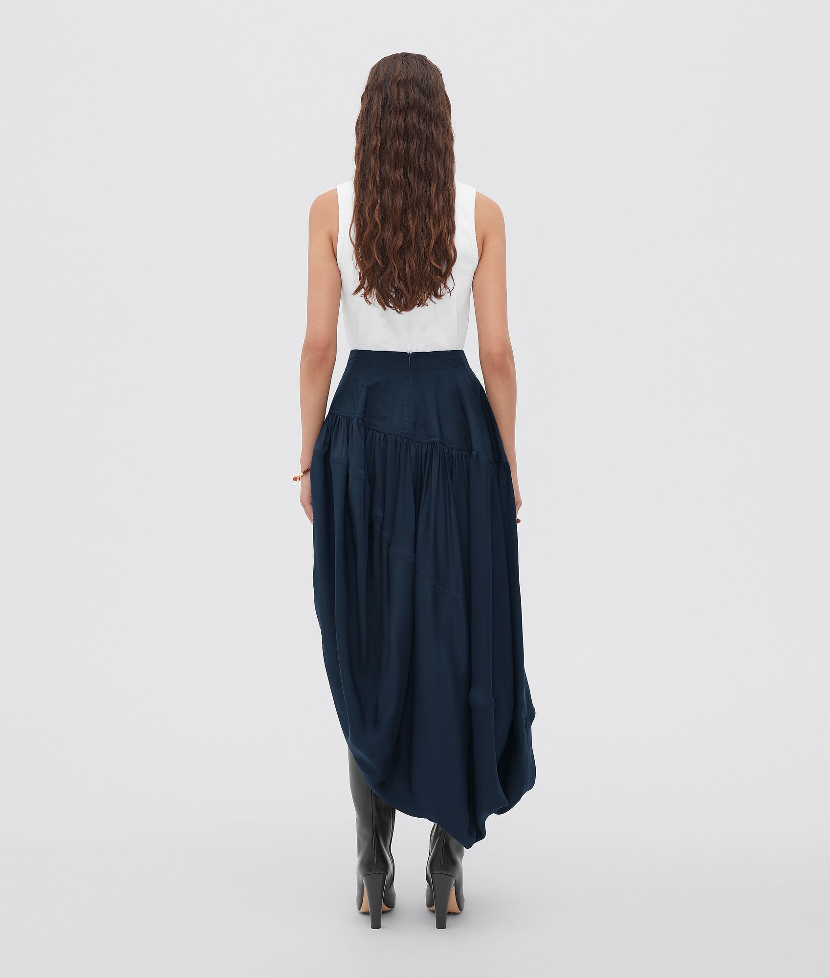 washed viscose skirt - 3