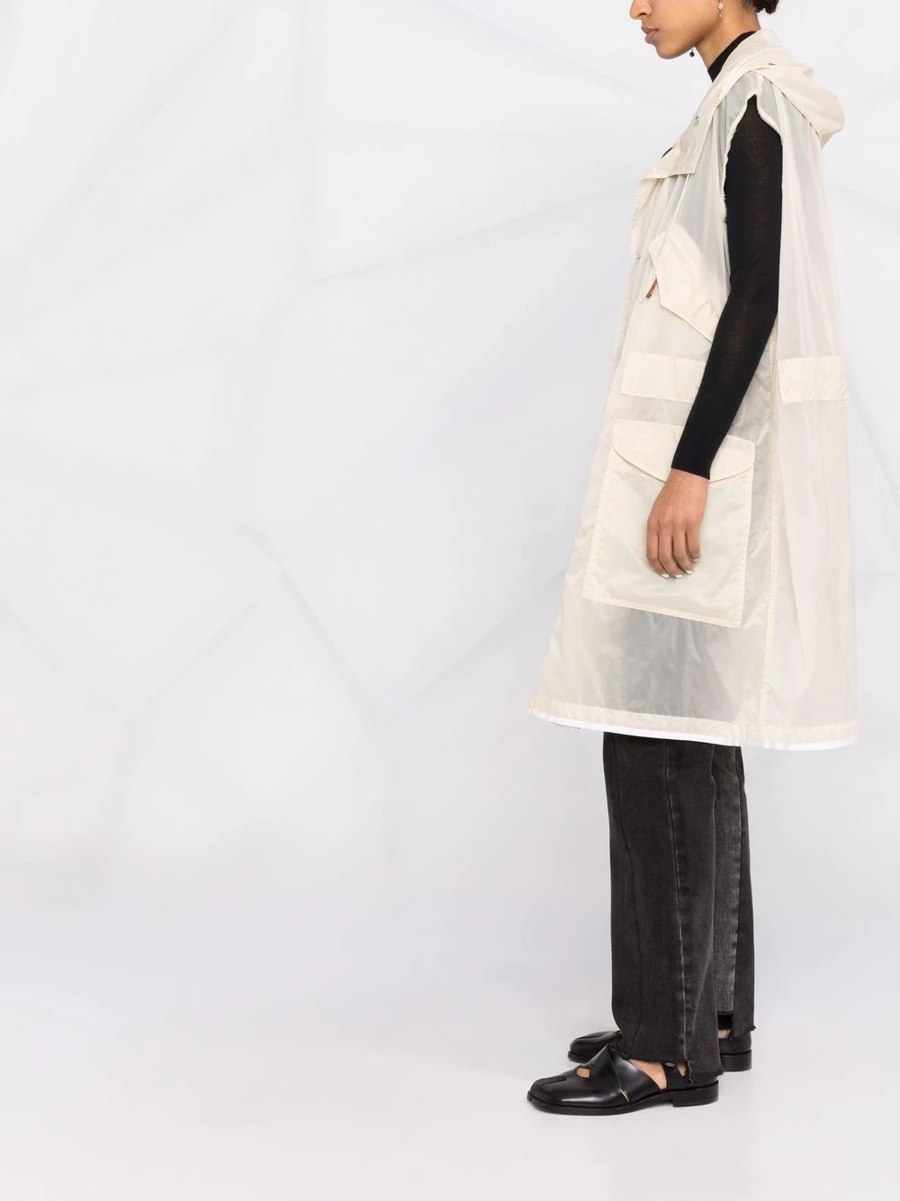 belted hooded trench coat - 6